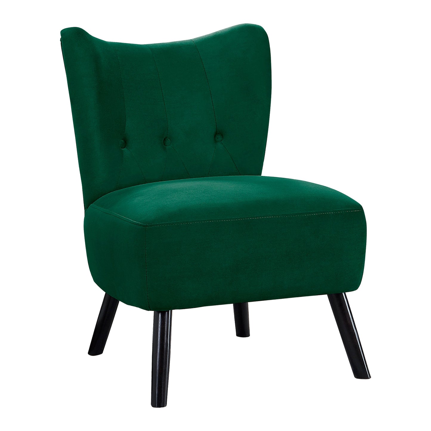 Homelegance Imani Accent Chair in Green Velvet with Button Tufted Back 1166GR-1