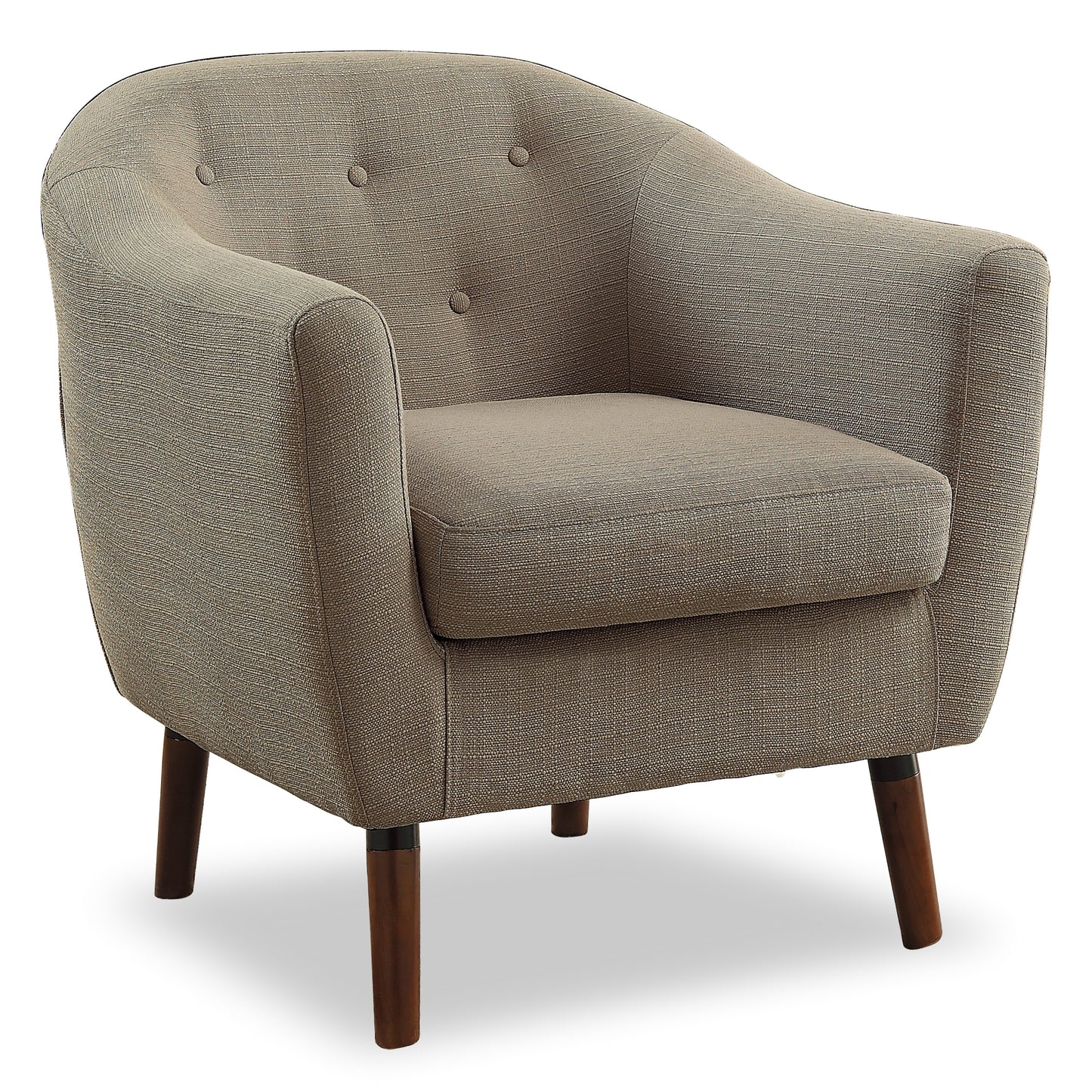 Homelegance Lucille Accent Chair in Textured Beige with Button Tufted Back 1192BE