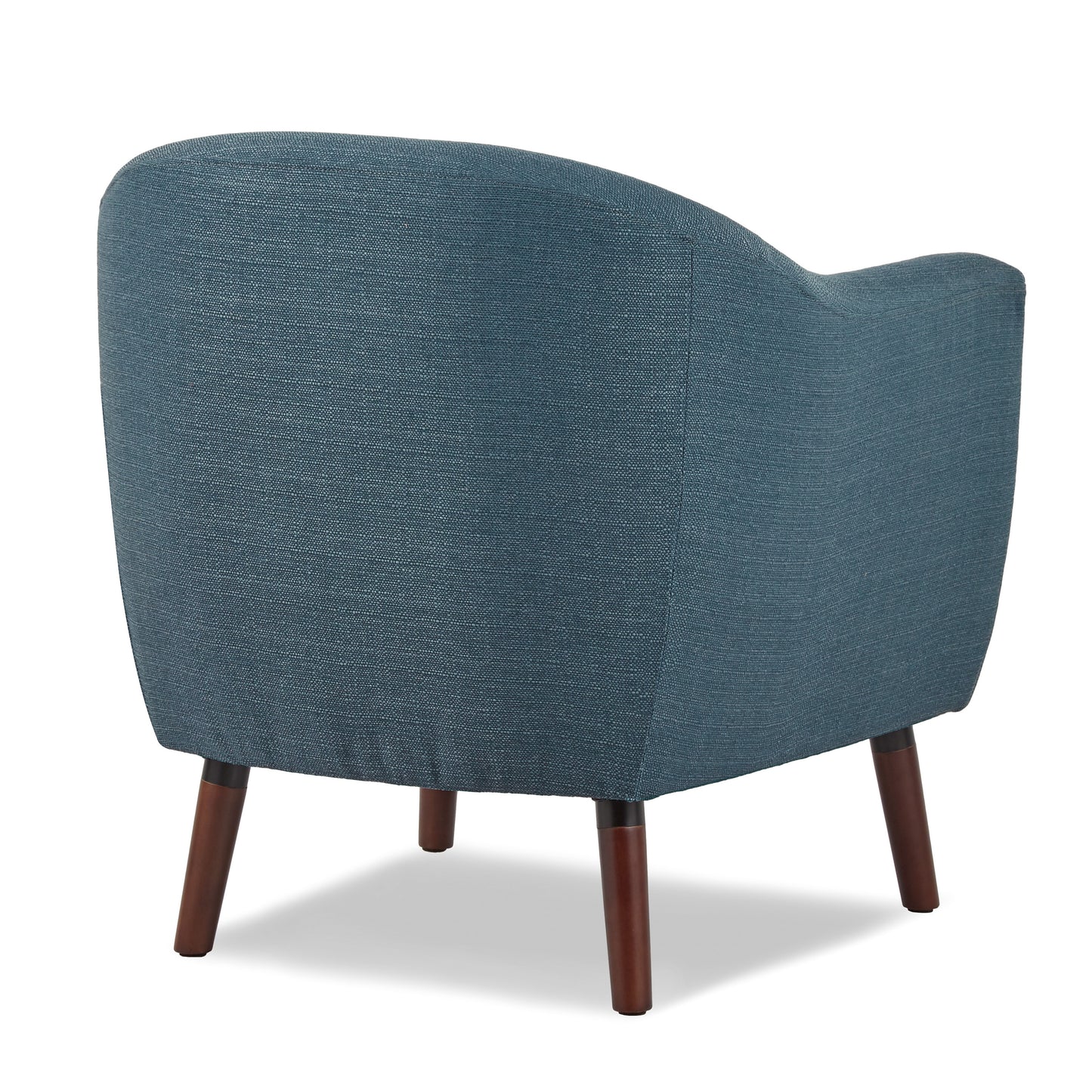 Homelegance Lucille Accent Chair in Textured Blue Fabric with Espresso Legs 1192BL