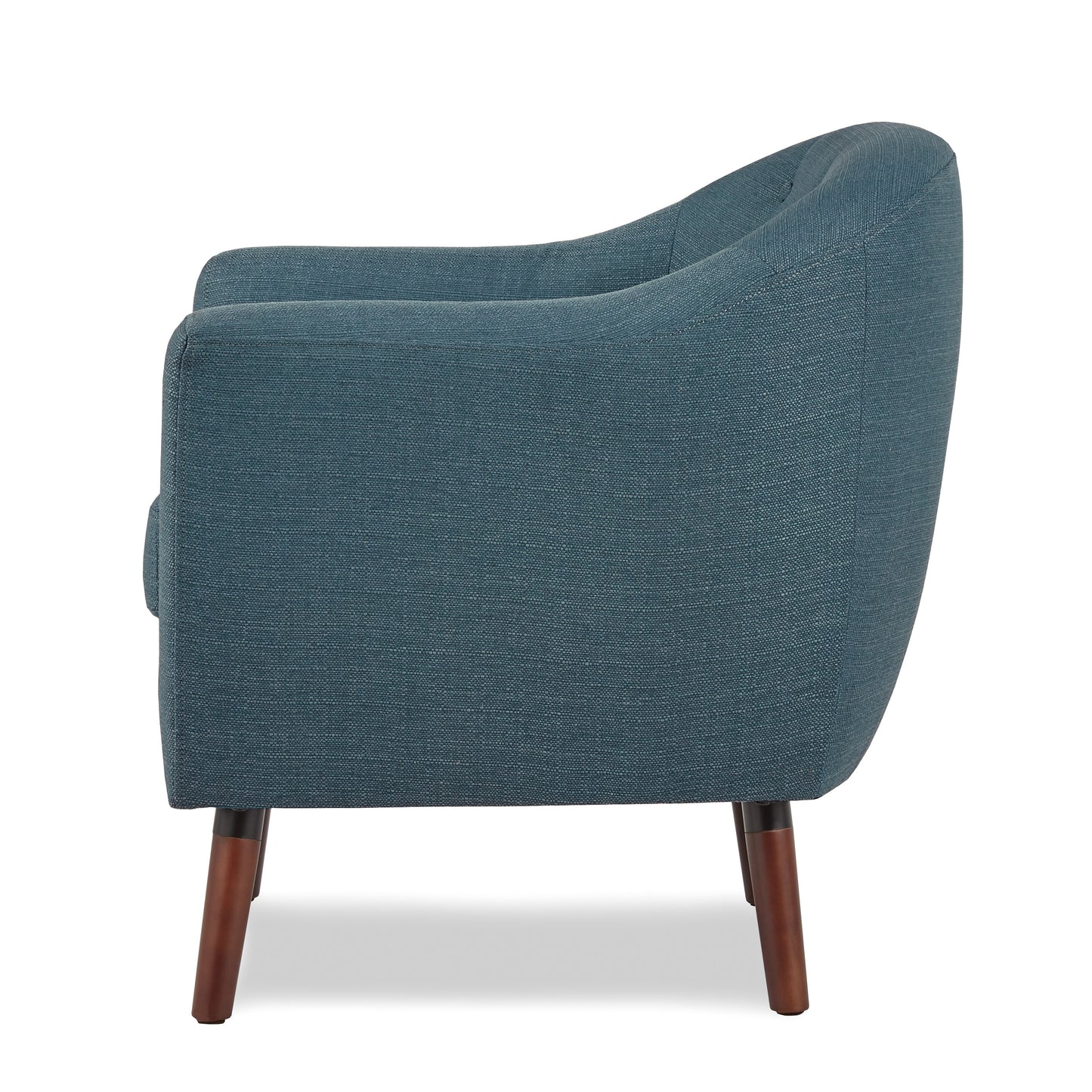 Homelegance Lucille Accent Chair in Textured Blue Fabric with Espresso Legs 1192BL