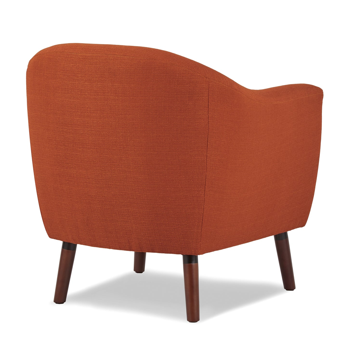 Homelegance Lucille Accent Chair in Textured Orange Fabric with Espresso Legs 1192RN
