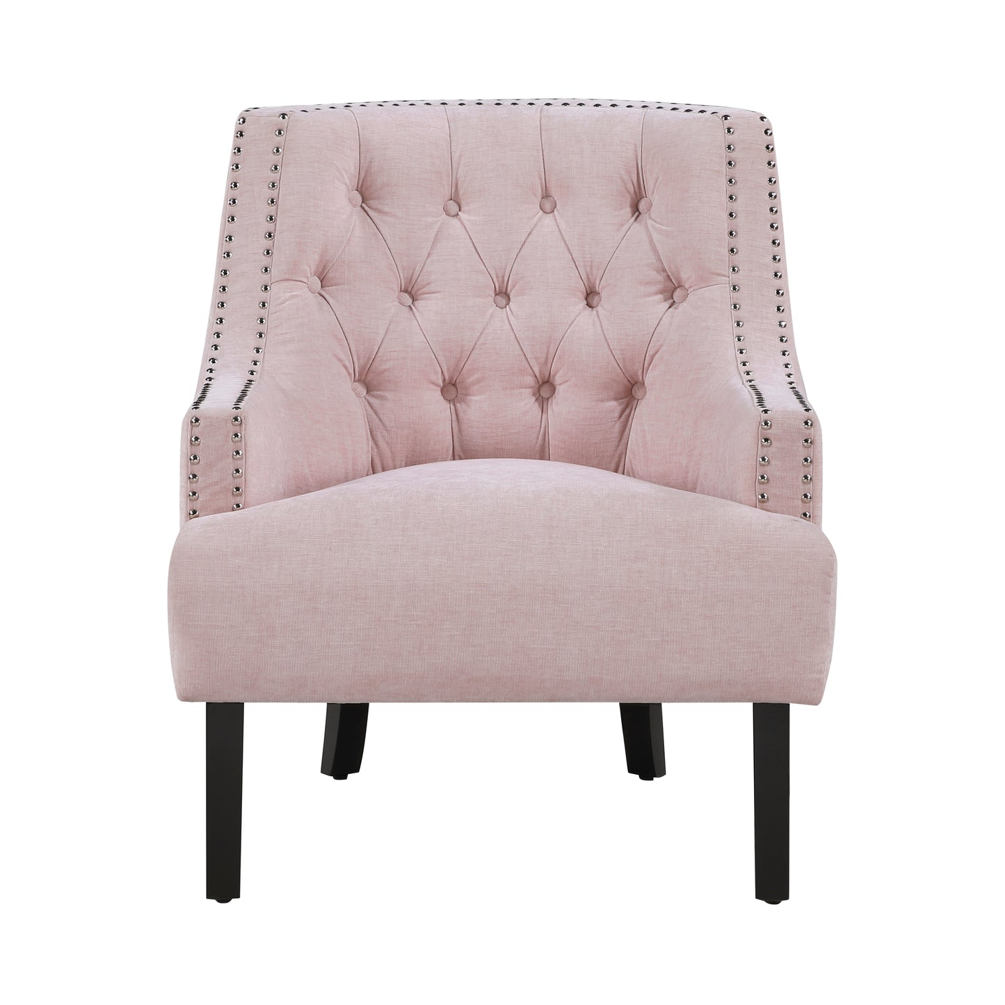Homelegance Charisma Accent Chair in Pink Chenille with Button Tufting 1194NPK-1