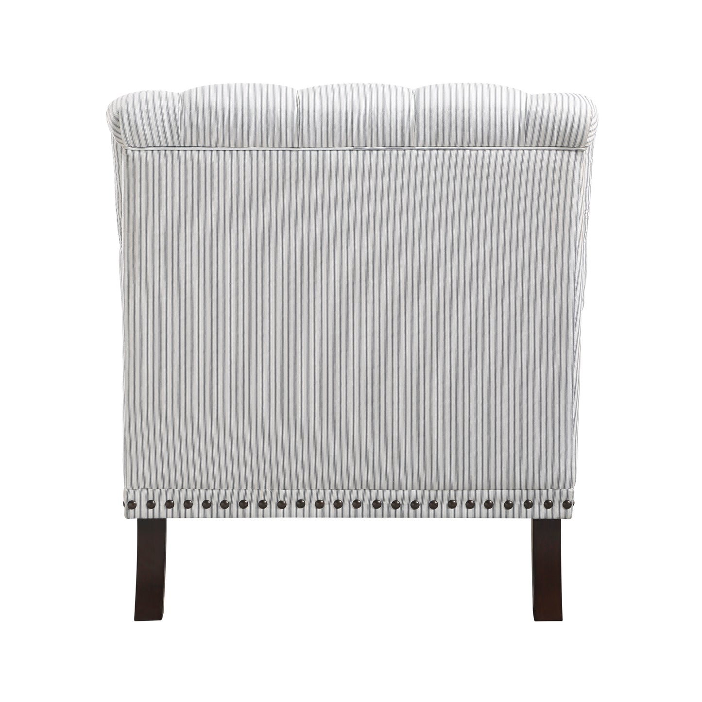 Homelegance Holland Park Accent Chair in Gray and White Textured Fabric 1201F5S