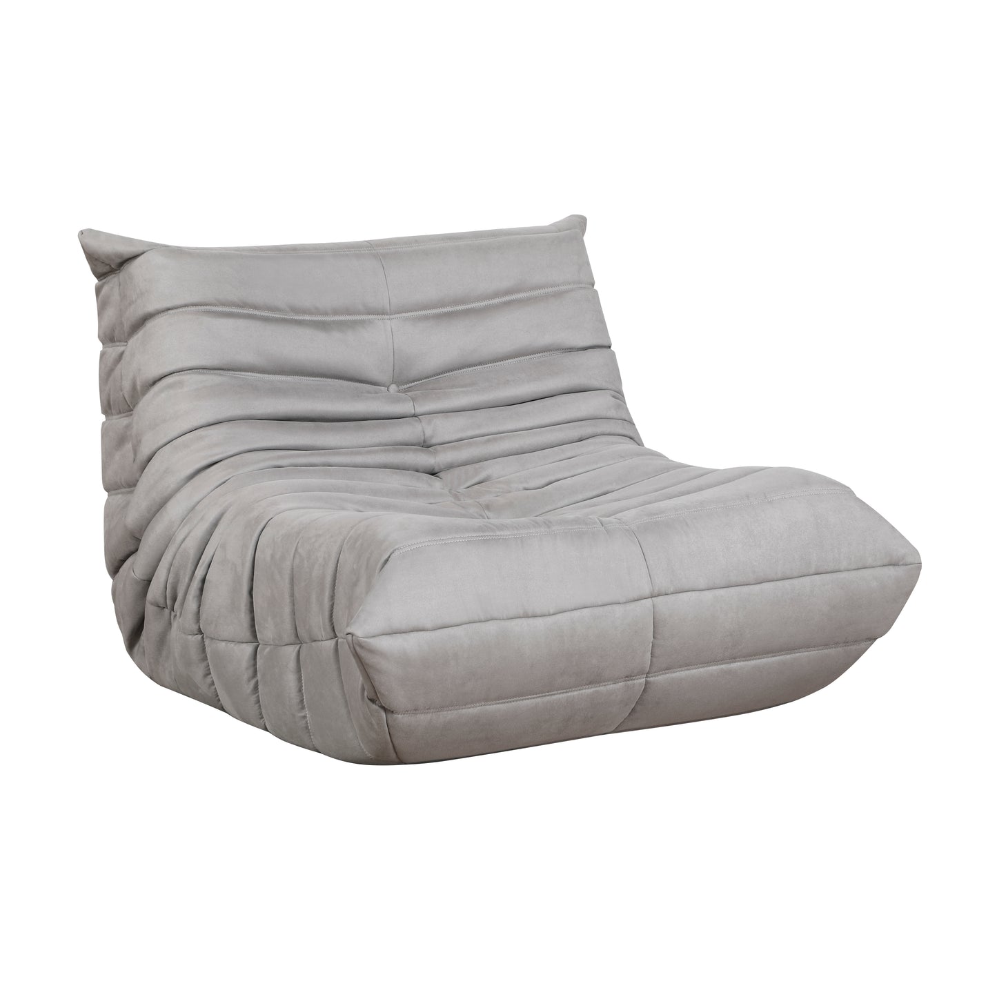 Homelegance Seven Accent Chair in Gray Microfiber with Button Tufted Detail 1203GY-1