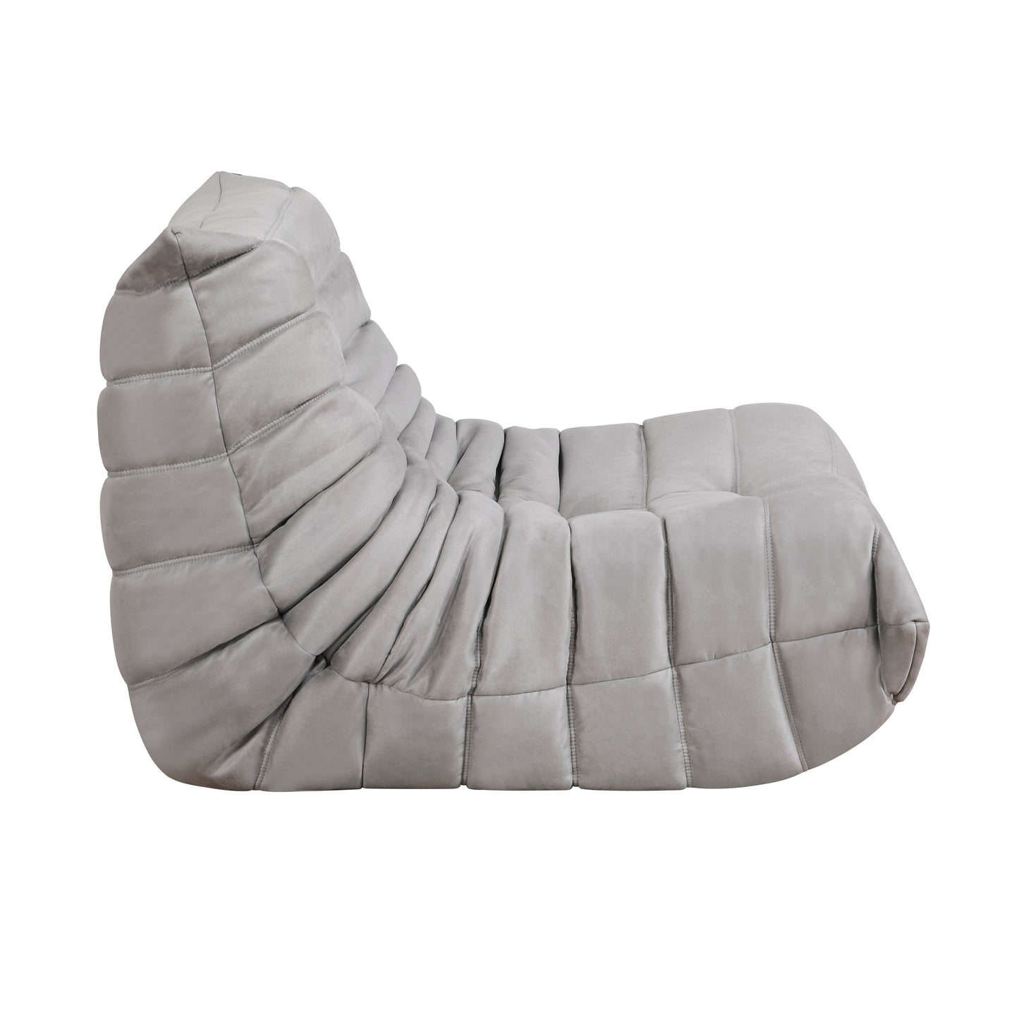 Homelegance Seven Accent Chair in Gray Microfiber with Button Tufted Detail 1203GY-1