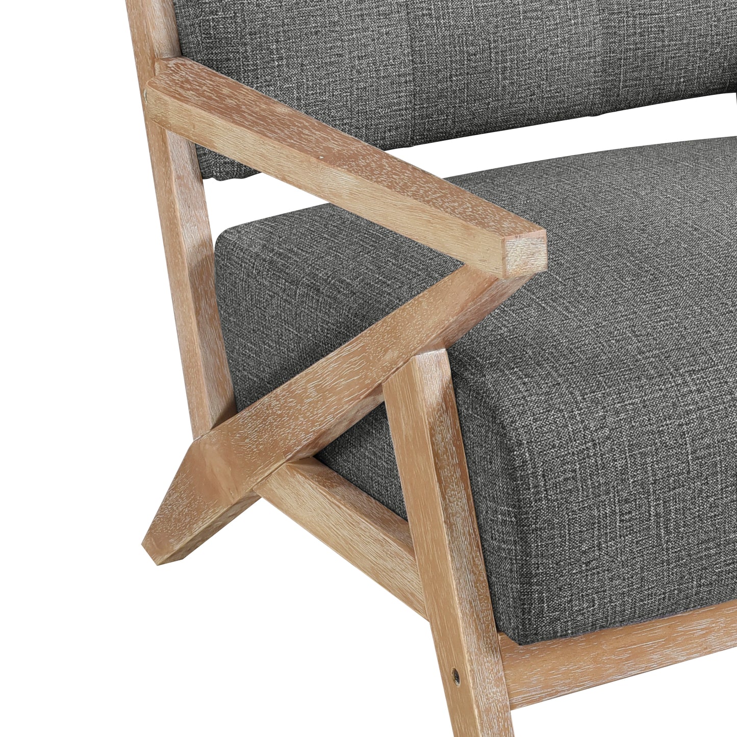 Homelegance Ollen Accent Chair in Dark Gray Textured Fabric 1211DG-1