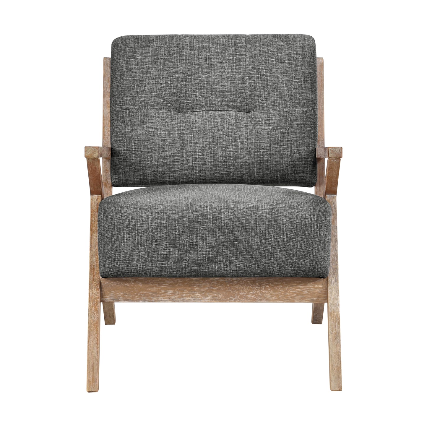 Homelegance Ollen Accent Chair in Dark Gray Textured Fabric 1211DG-1