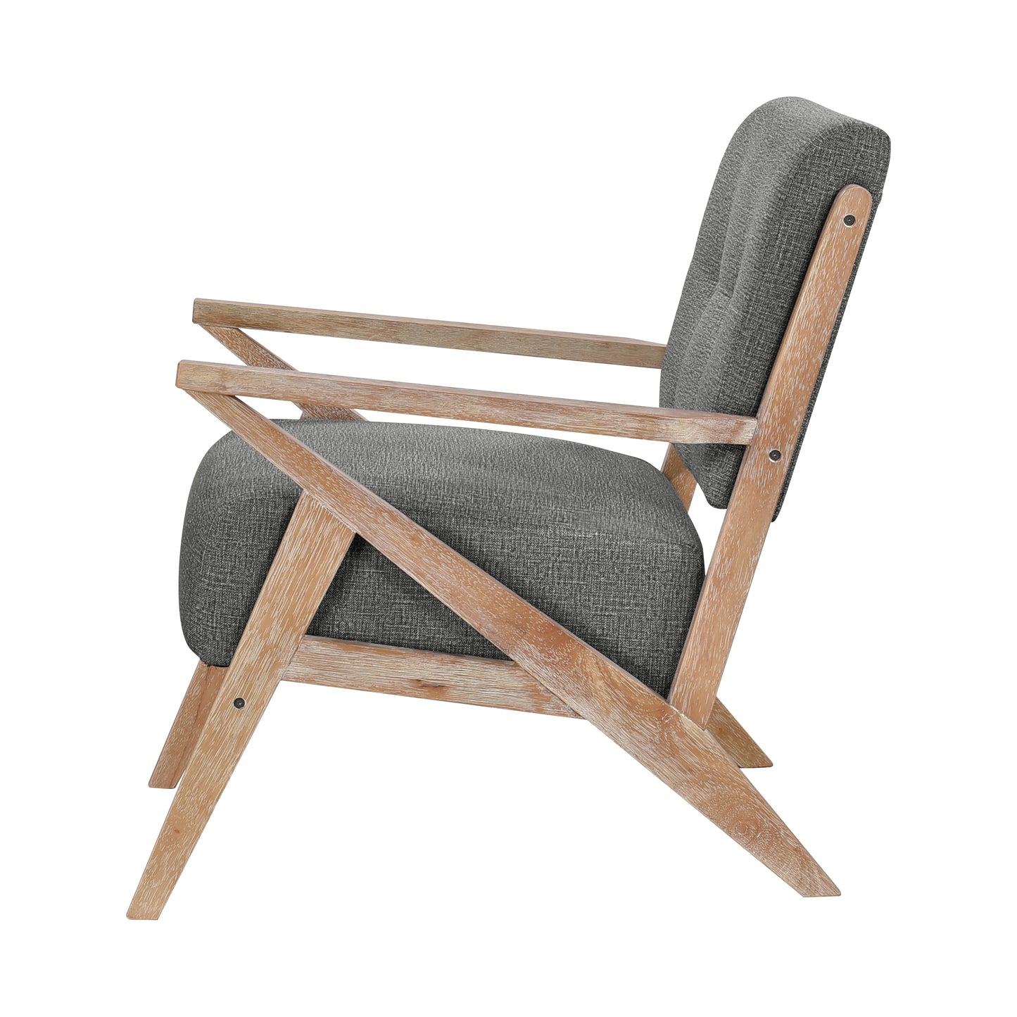 Homelegance Ollen Accent Chair in Dark Gray Textured Fabric 1211DG-1