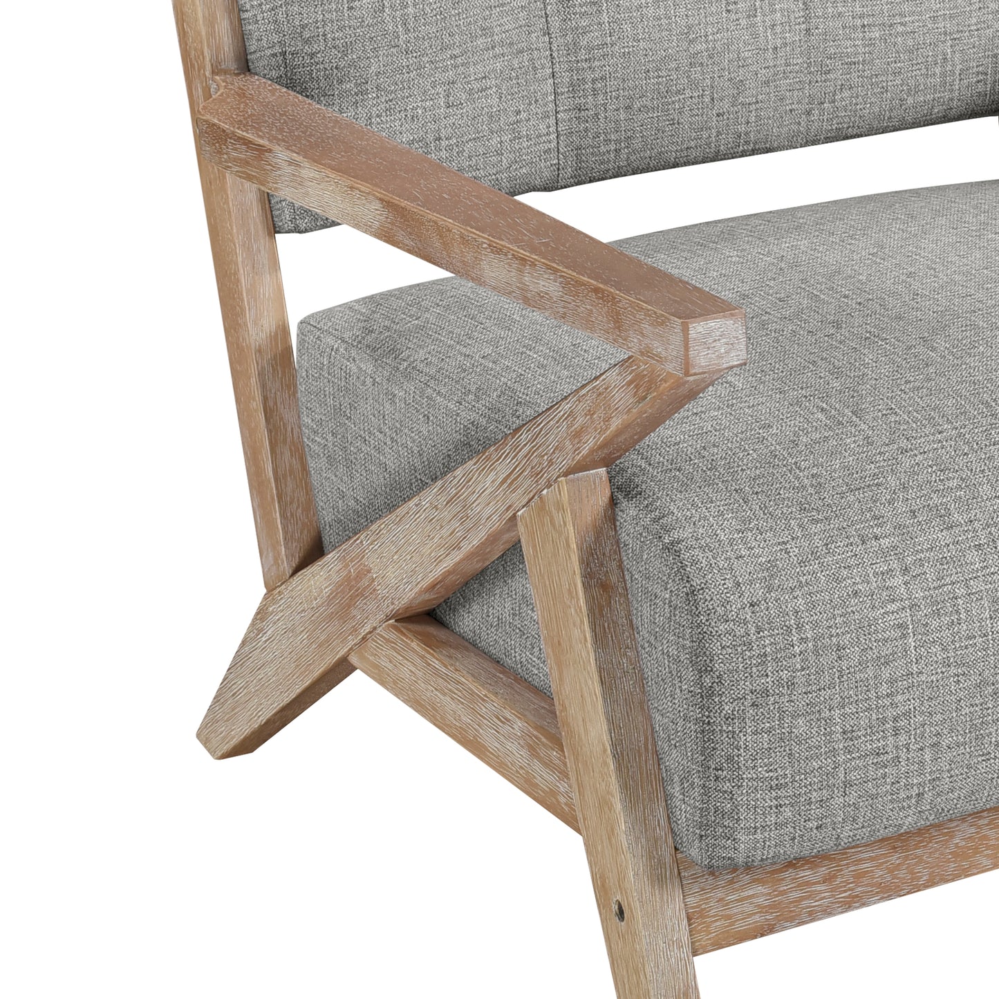 Homelegance Ollen Accent Chair in Brownish Gray Textured Fabric 1211GY-1