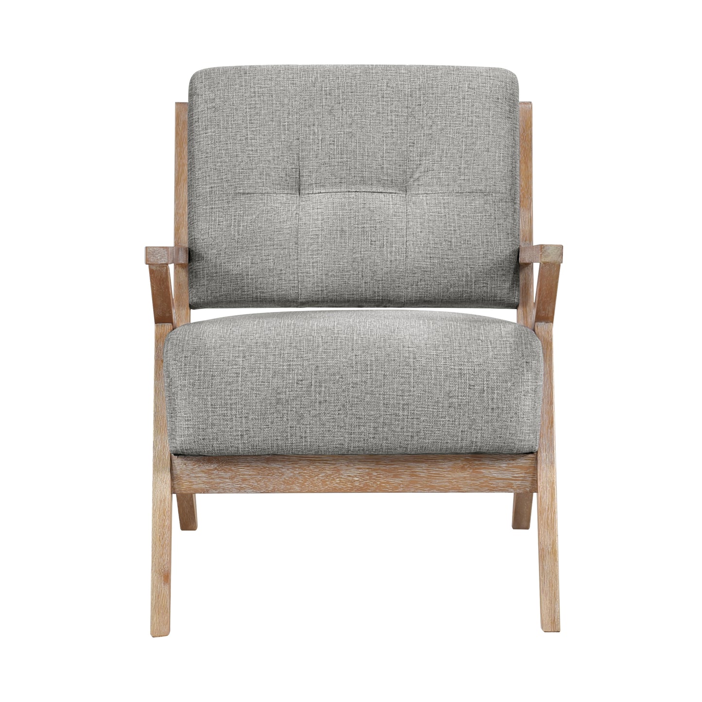 Homelegance Ollen Accent Chair in Brownish Gray Textured Fabric 1211GY-1