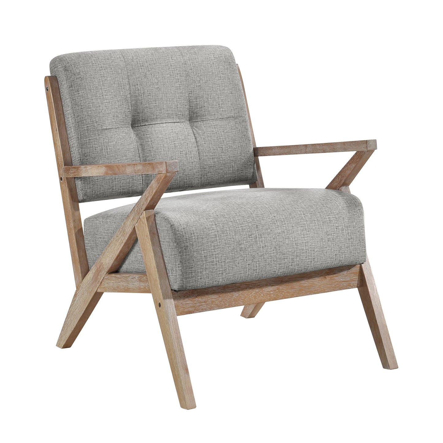 Homelegance Ollen Accent Chair in Brownish Gray Textured Fabric 1211GY-1