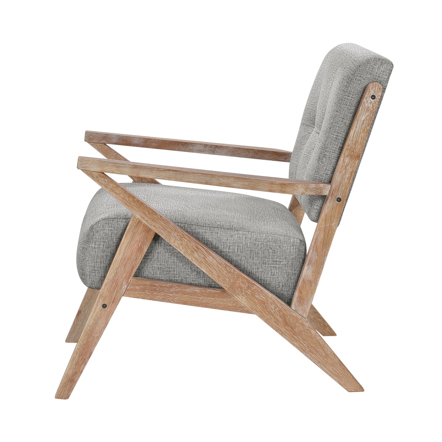 Homelegance Ollen Accent Chair in Brownish Gray Textured Fabric 1211GY-1