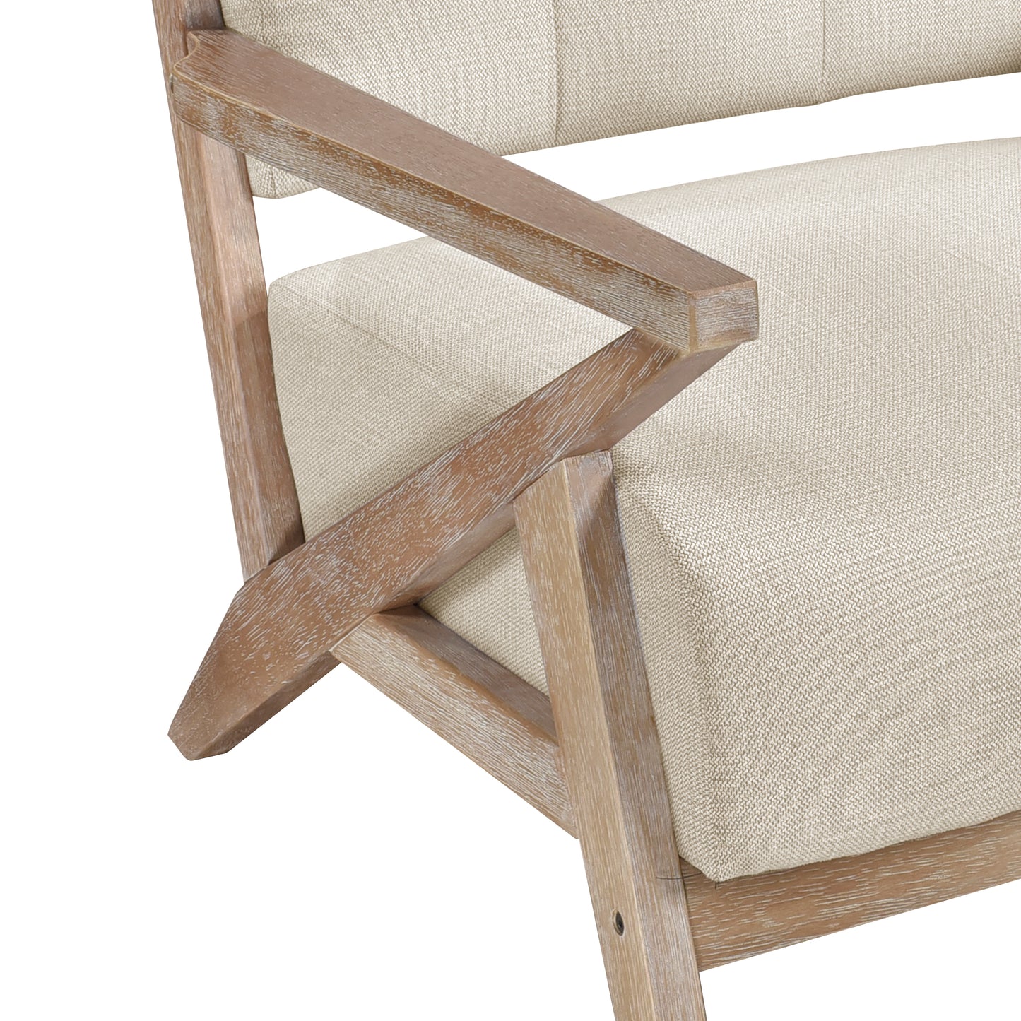 Homelegance Ollen Accent Chair in Textured Sand with Tufted Back 1211SN-1