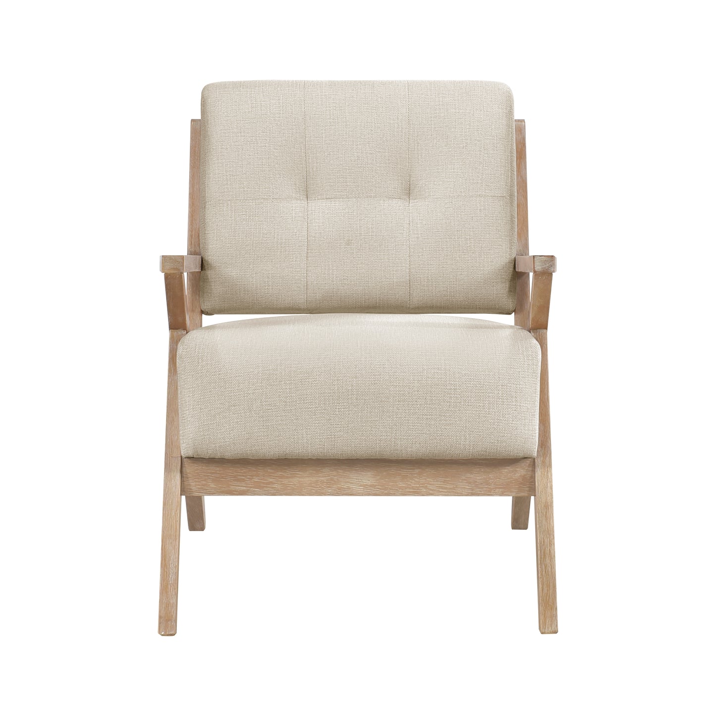 Homelegance Ollen Accent Chair in Textured Sand with Tufted Back 1211SN-1