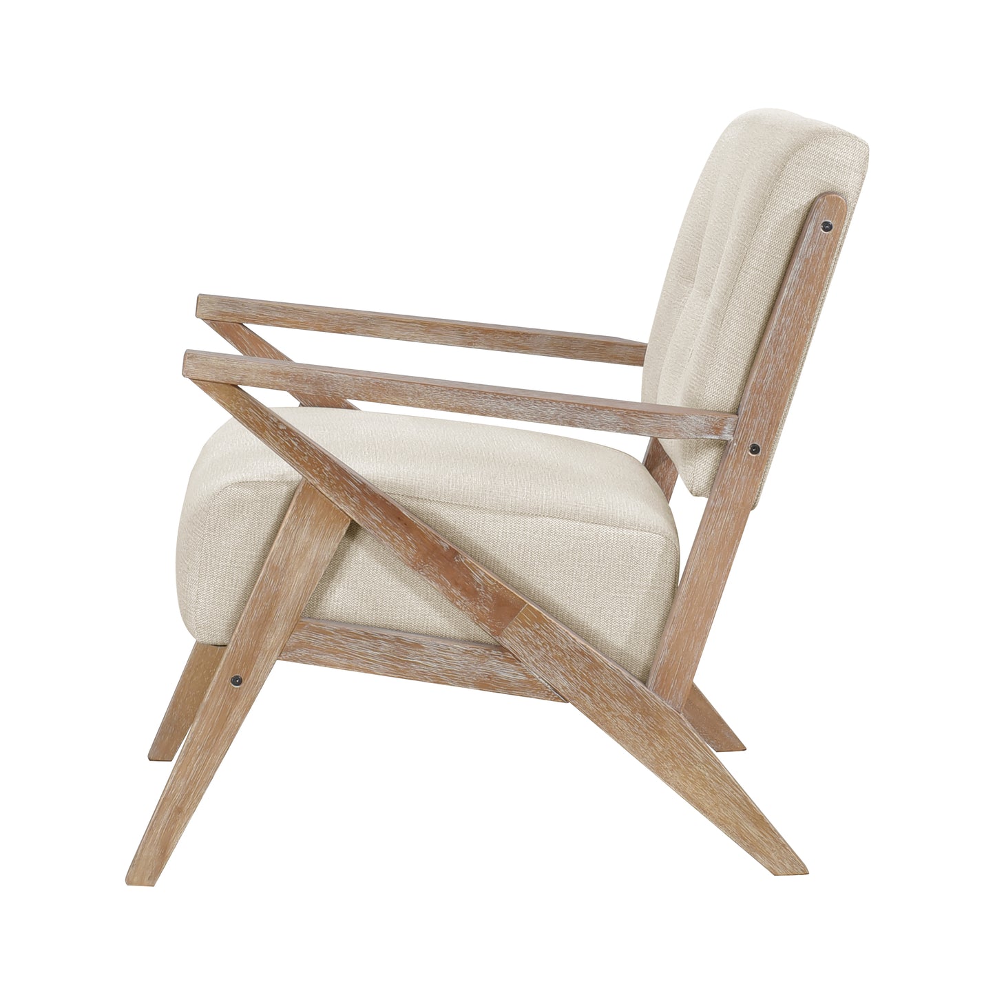 Homelegance Ollen Accent Chair in Textured Sand with Tufted Back 1211SN-1