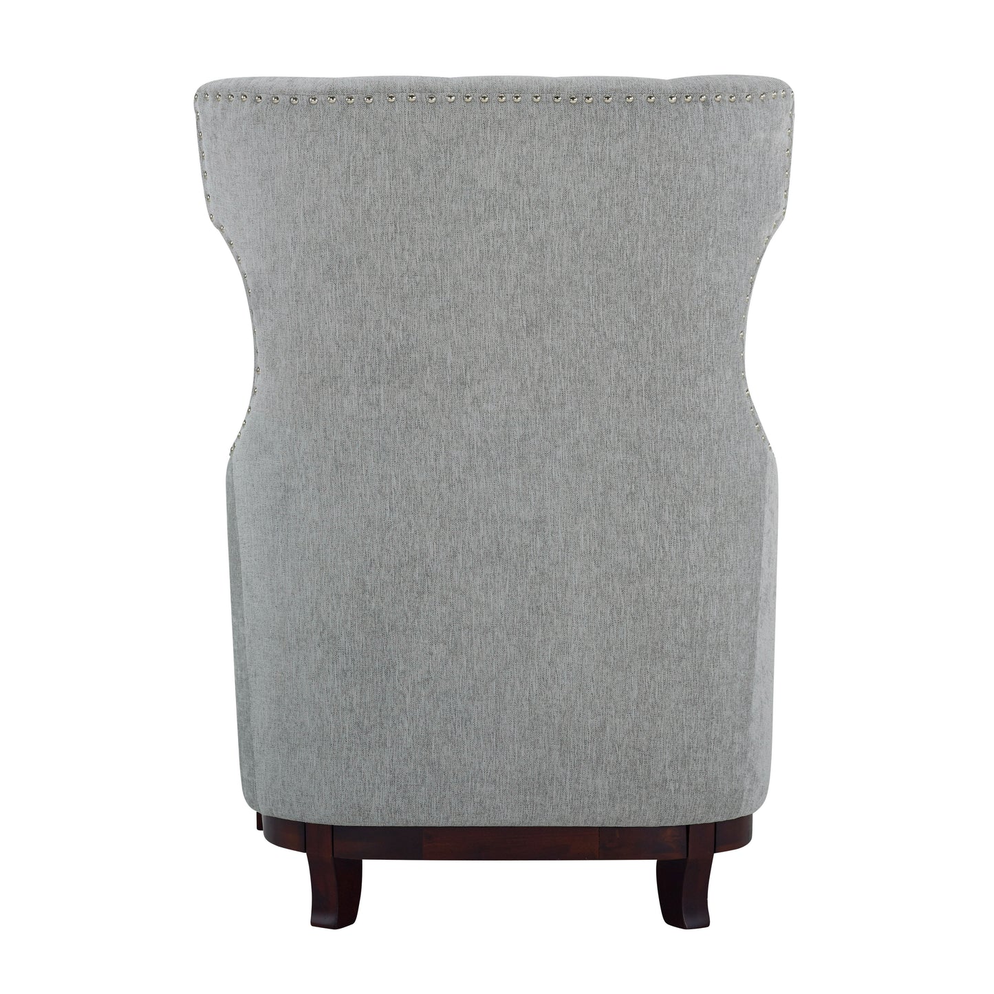 Homelegance Adriano Accent Chair Light Gray Textured Fabric with Nailhead Trim 1217F5S