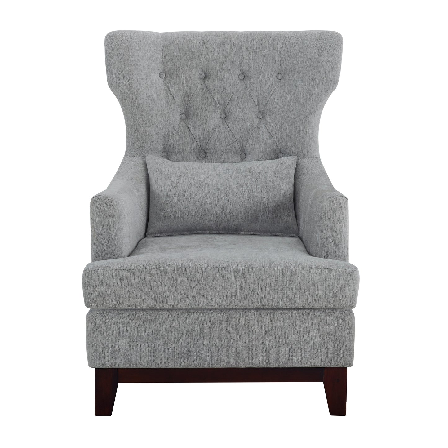 Homelegance Adriano Accent Chair Light Gray Textured Fabric with Nailhead Trim 1217F5S