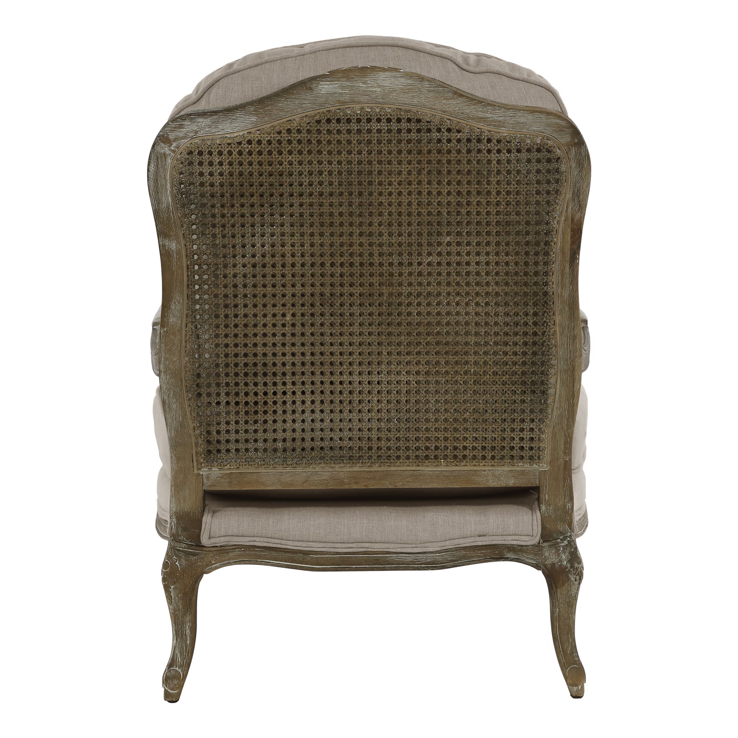 Homelegance Parlier Accent Chair in Natural Textured Fabric with Weathered Gray Finish 1234-1