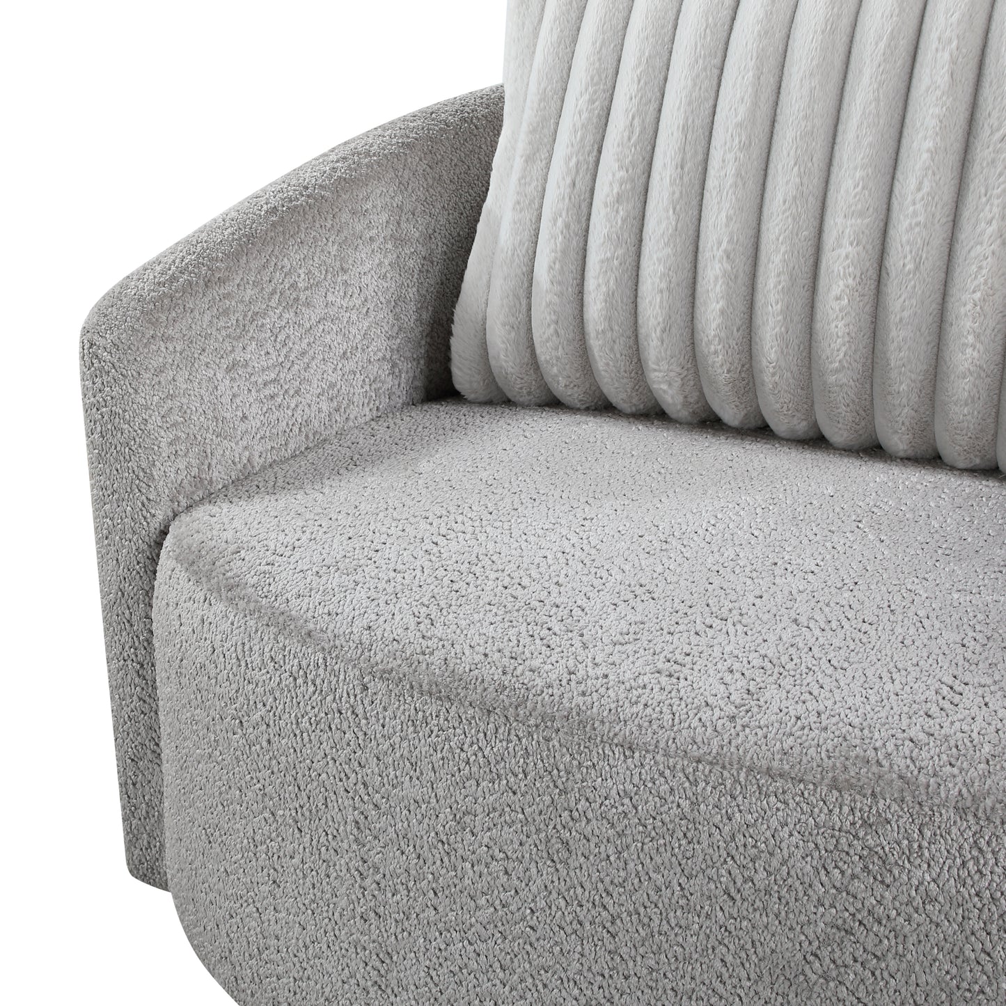 Homelegance Francine Swivel Chair Gray Chenille Upholstery 1239-1