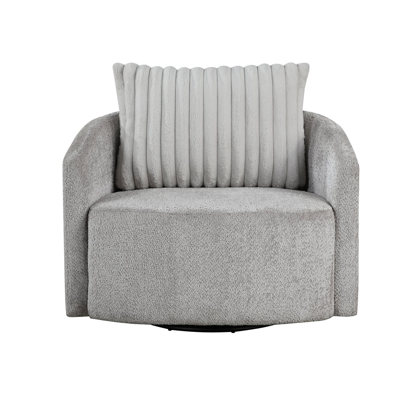 Homelegance Francine Swivel Chair Gray Chenille Upholstery 1239-1