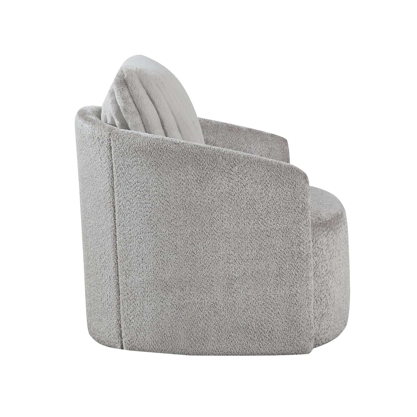 Homelegance Francine Swivel Chair Gray Chenille Upholstery 1239-1