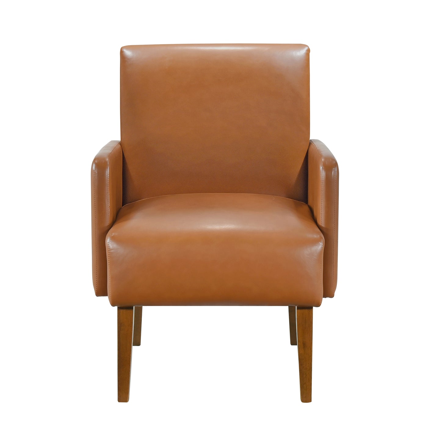 Homelegance Piers Accent Chair in Matt Brown Faux Leather 1246BRW-1