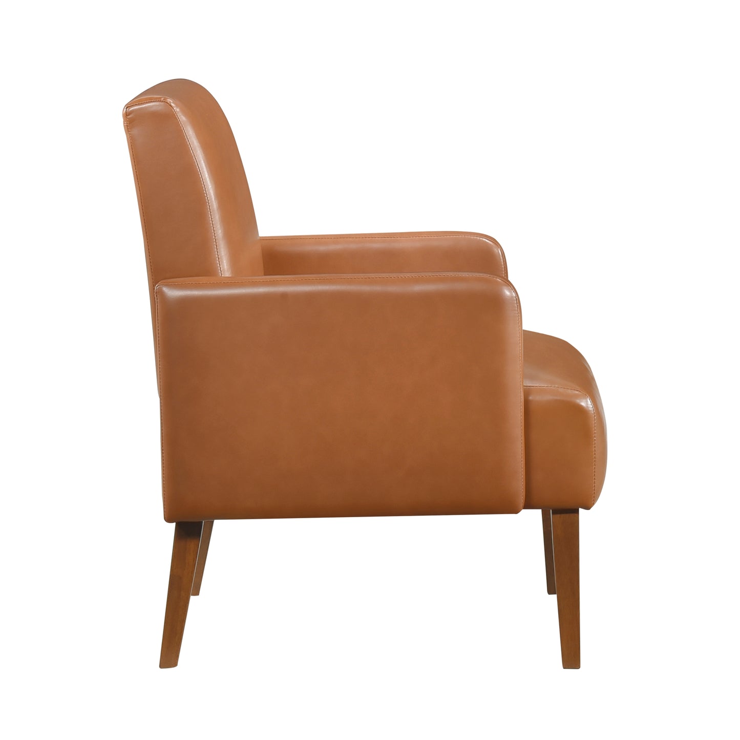 Homelegance Piers Accent Chair in Matt Brown Faux Leather 1246BRW-1