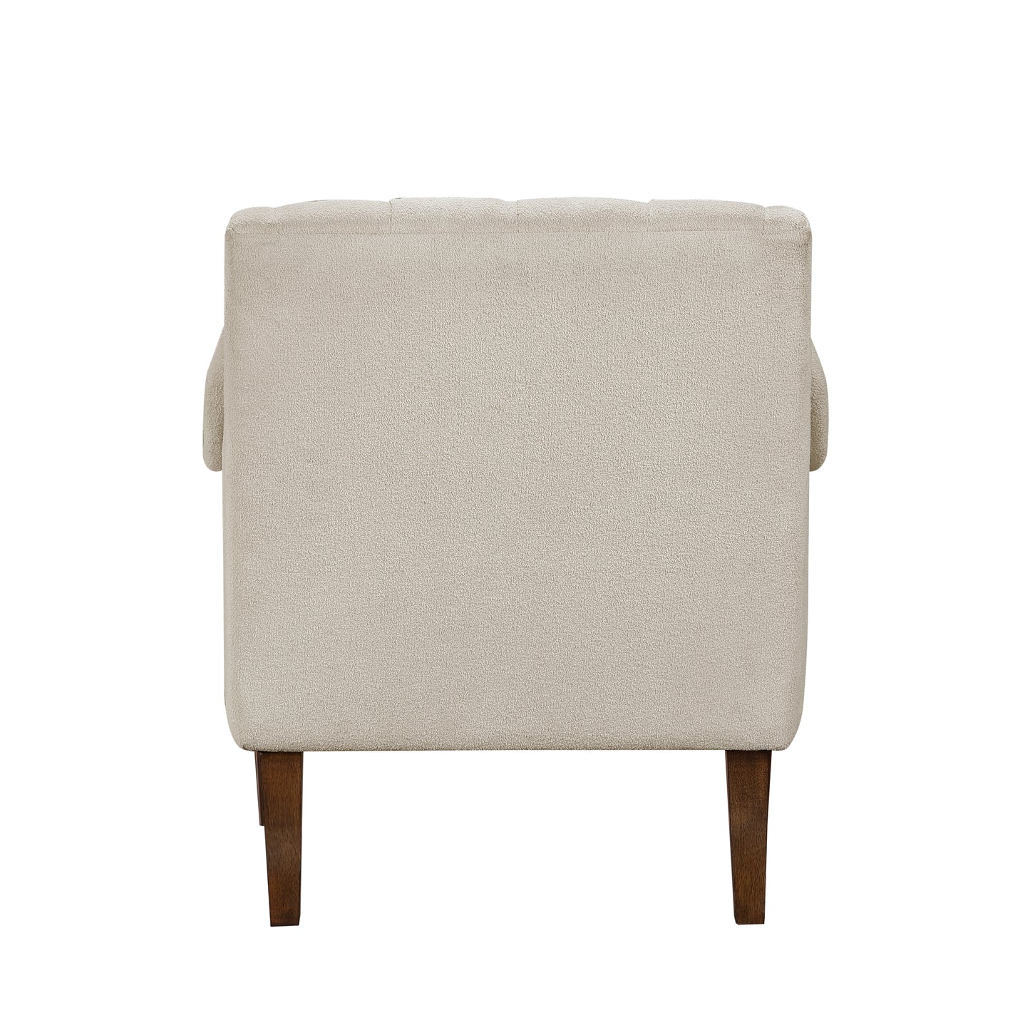 Homelegance Stella Accent Chair in Beige Boucle Fabric with Button Tufting 1248BE-1