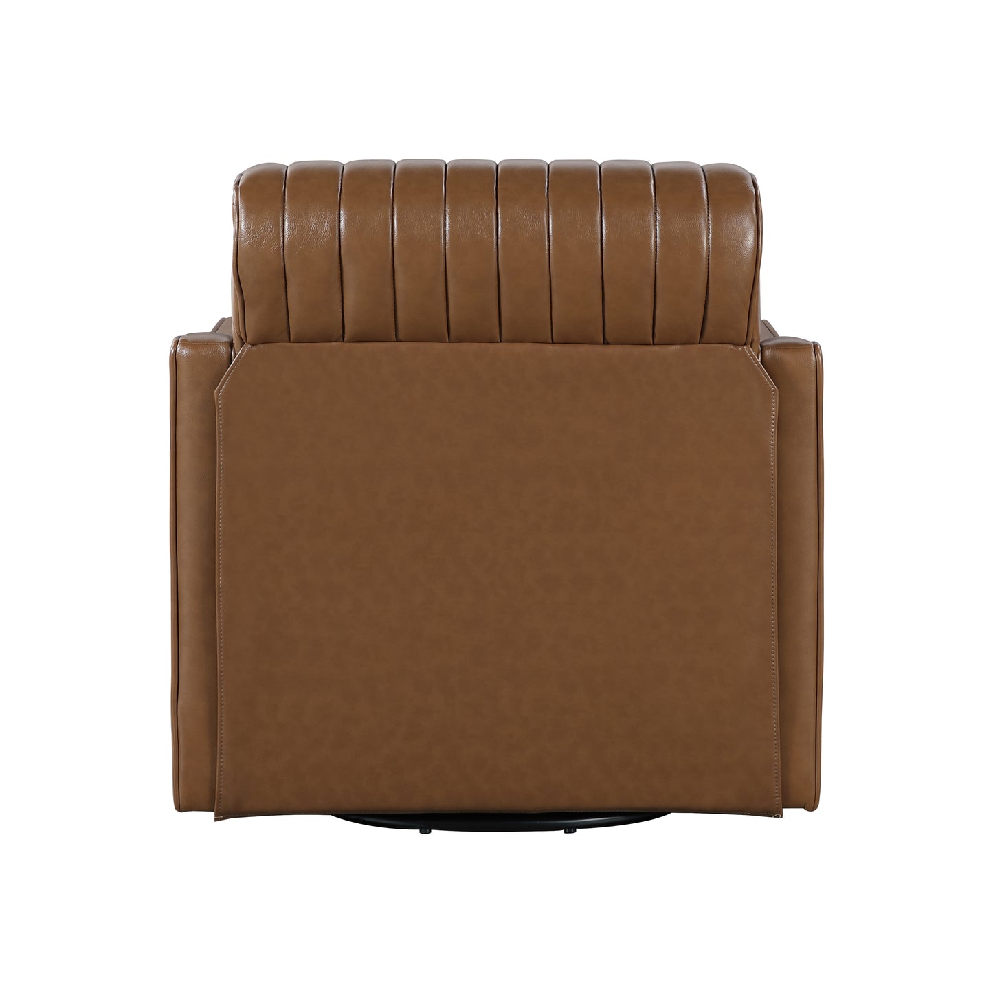 Homelegance November Swivel Accent Chair in Brown Faux Leather 1257BR-1