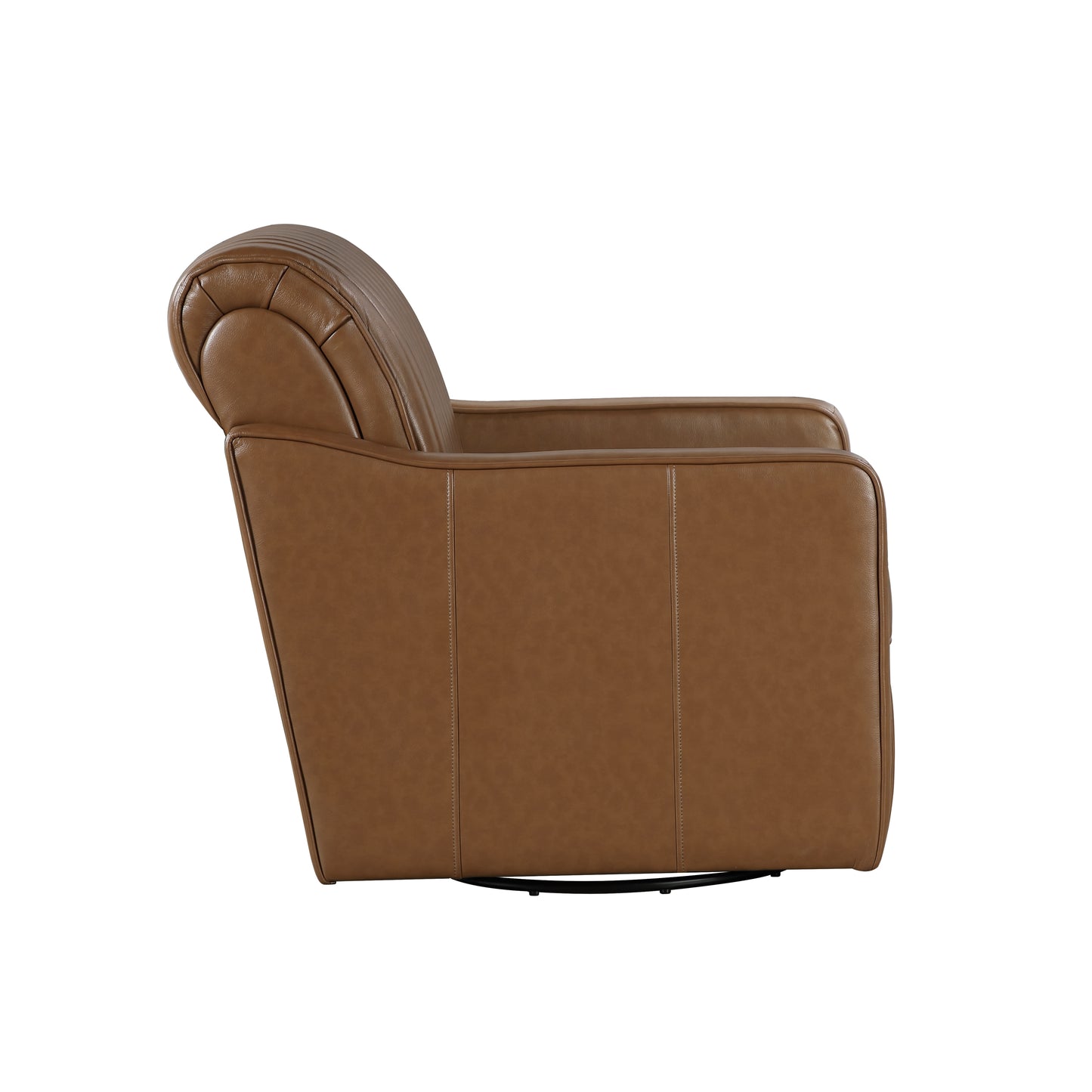 Homelegance November Swivel Accent Chair in Brown Faux Leather 1257BR-1