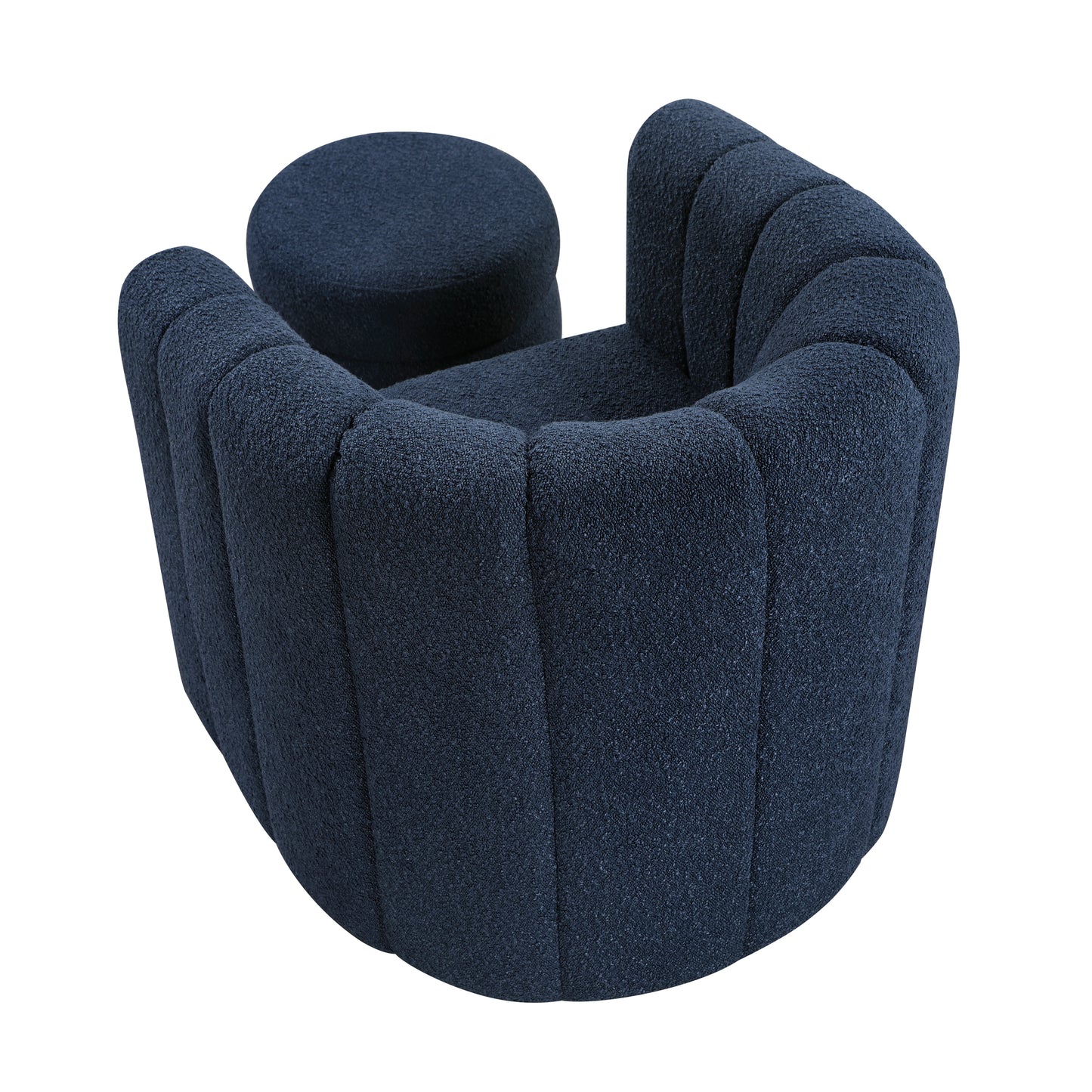 Homelegance Accent Chair Swivel Chair with Ottoman in Finish 1260BU
