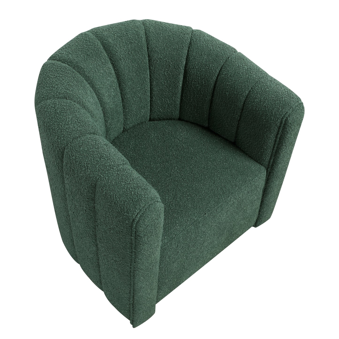 Homelegance Accent Chair Swivel Chair with Ottoman in Green Fabric 1260GN