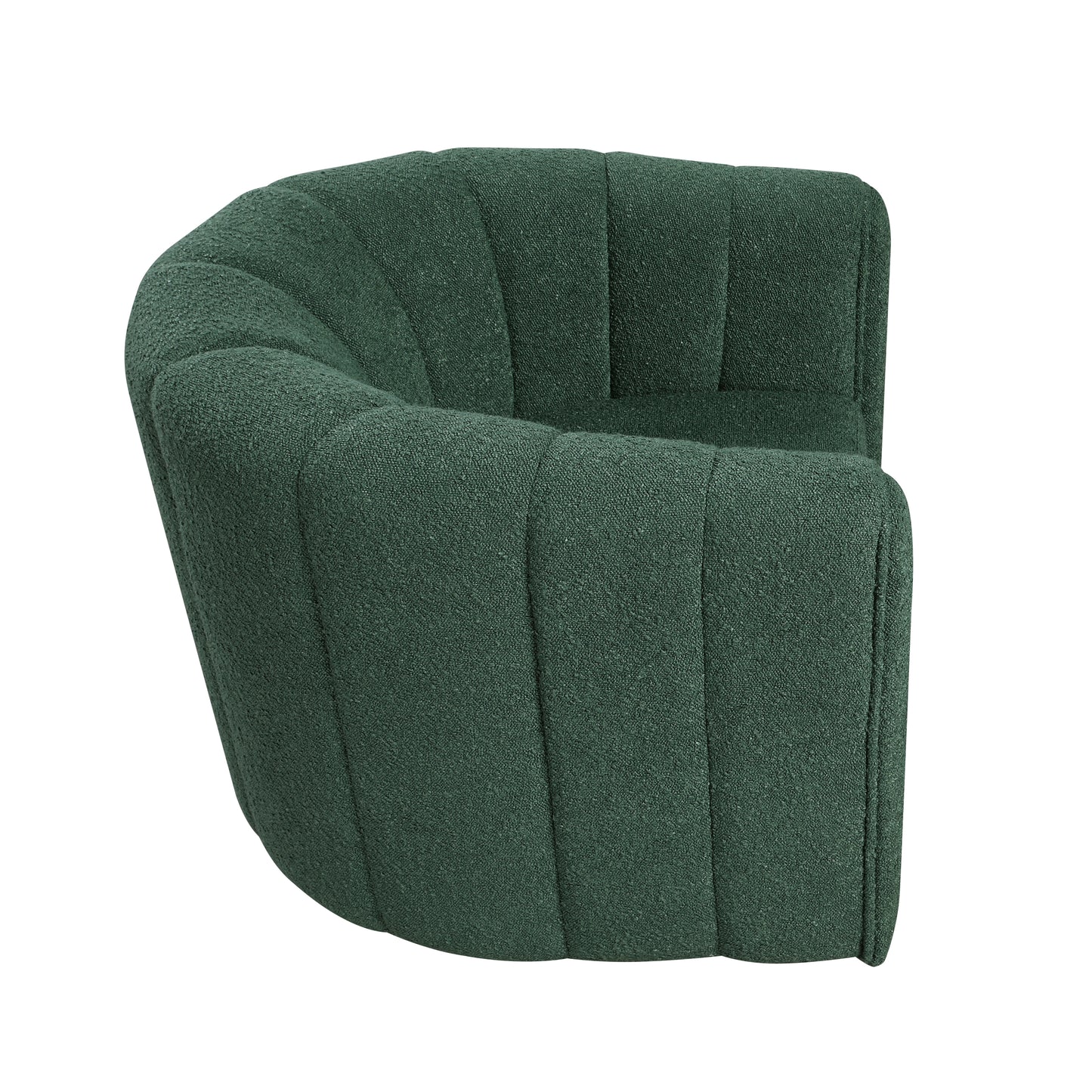 Homelegance Accent Chair Swivel Chair with Ottoman in Green Fabric 1260GN