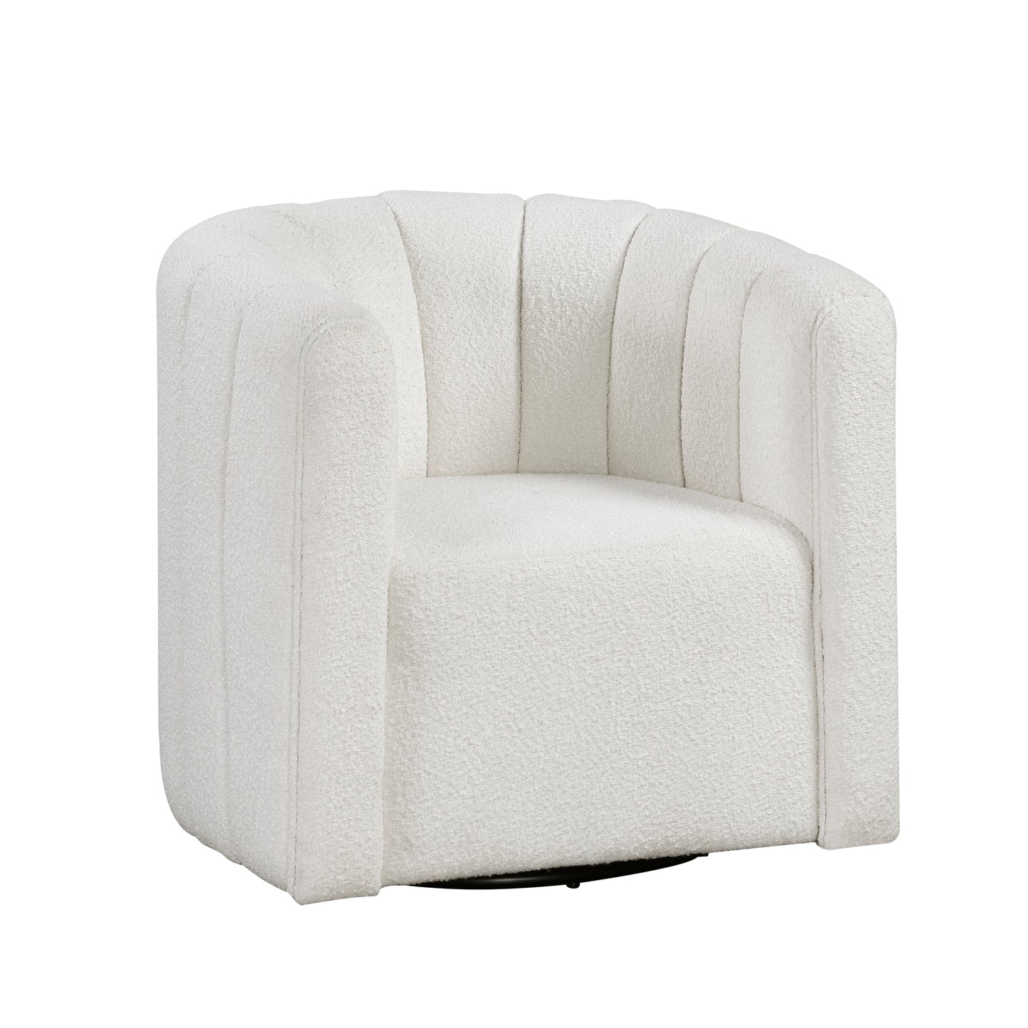 Homelegance Accent Chair Swivel Chair with Ottoman Solid Wood Frame 1260WH