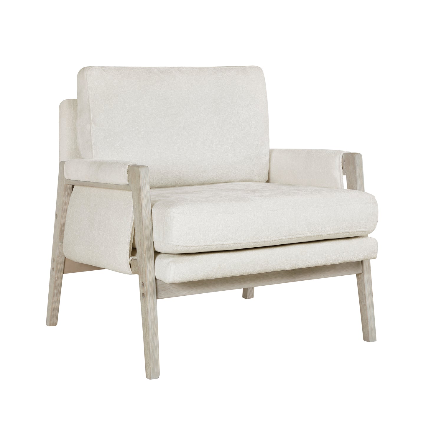 Homelegance Accent Chairs in Cream Upholstery 1269NCRM-1