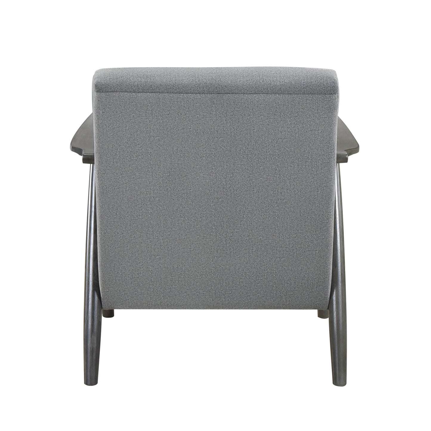 Homelegance Greeley Accent Chair in Gray Velvet with Exposed Wood Frame 1287GY-1