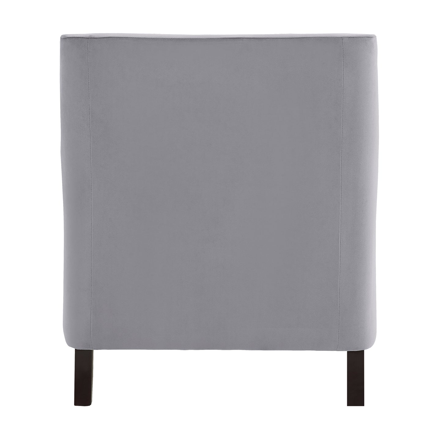 Homelegance Grazioso Accent Chair in Dark Gray Velvet with Button Tufting 1297GY-1NN