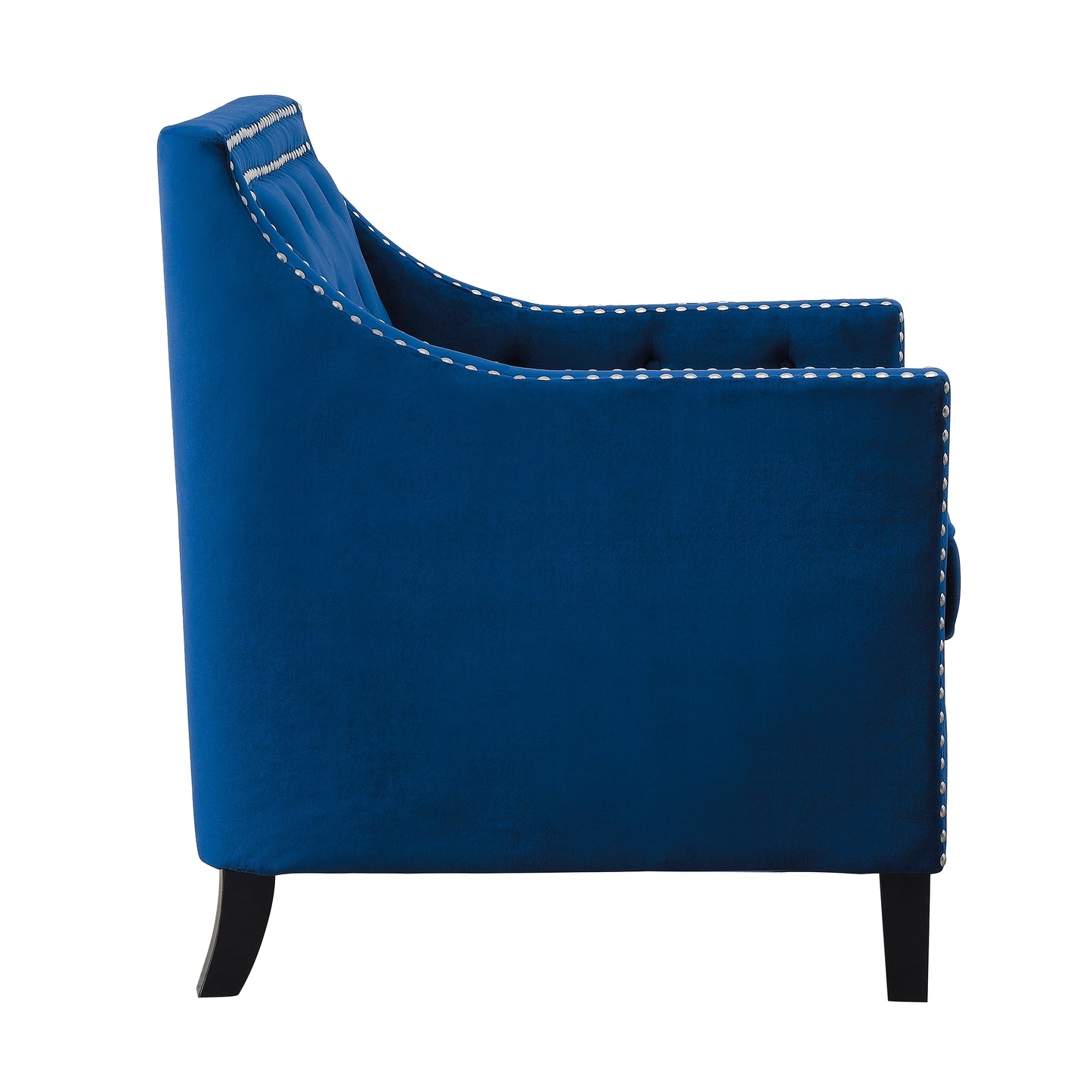 Homelegance Grazioso Accent Chair in Navy Velvet with Button Tufting 1297NV-1NN
