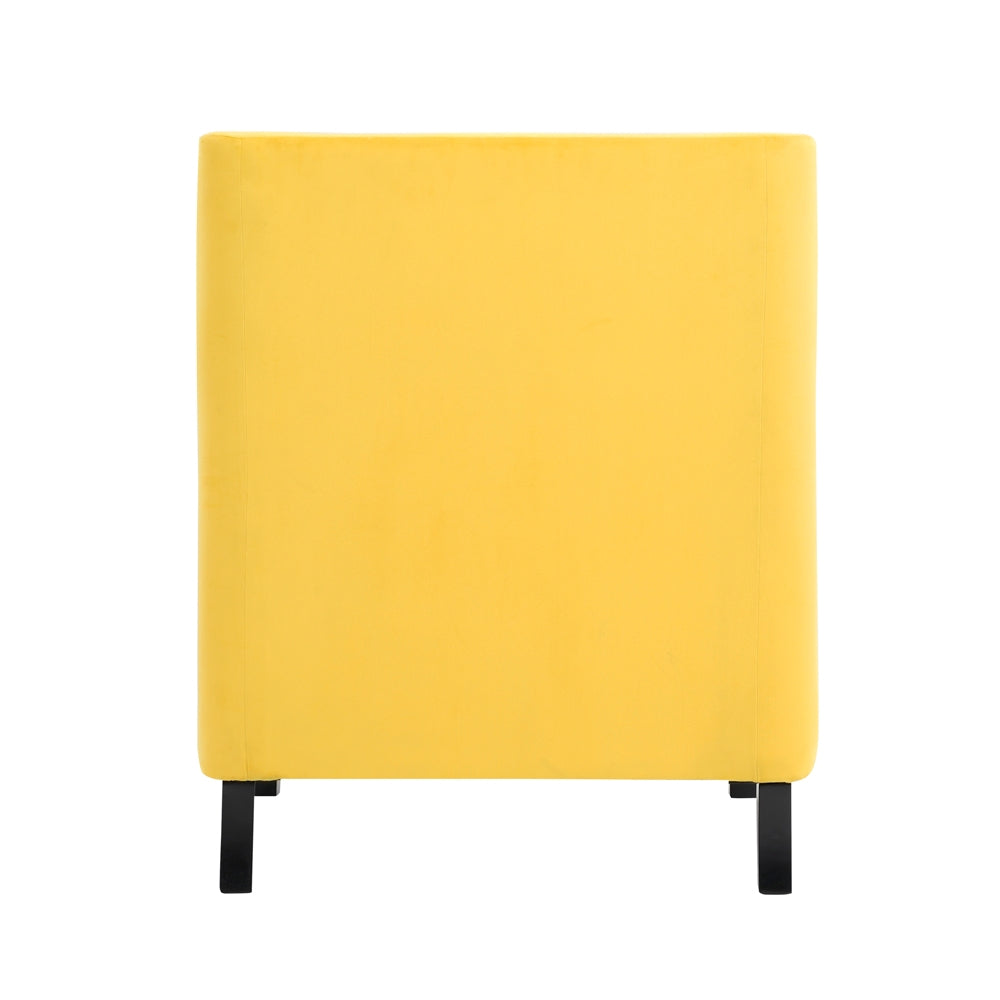 Homelegance Grazioso Accent Chair in Yellow Velvet with Button Tufting 1297YW-1NN