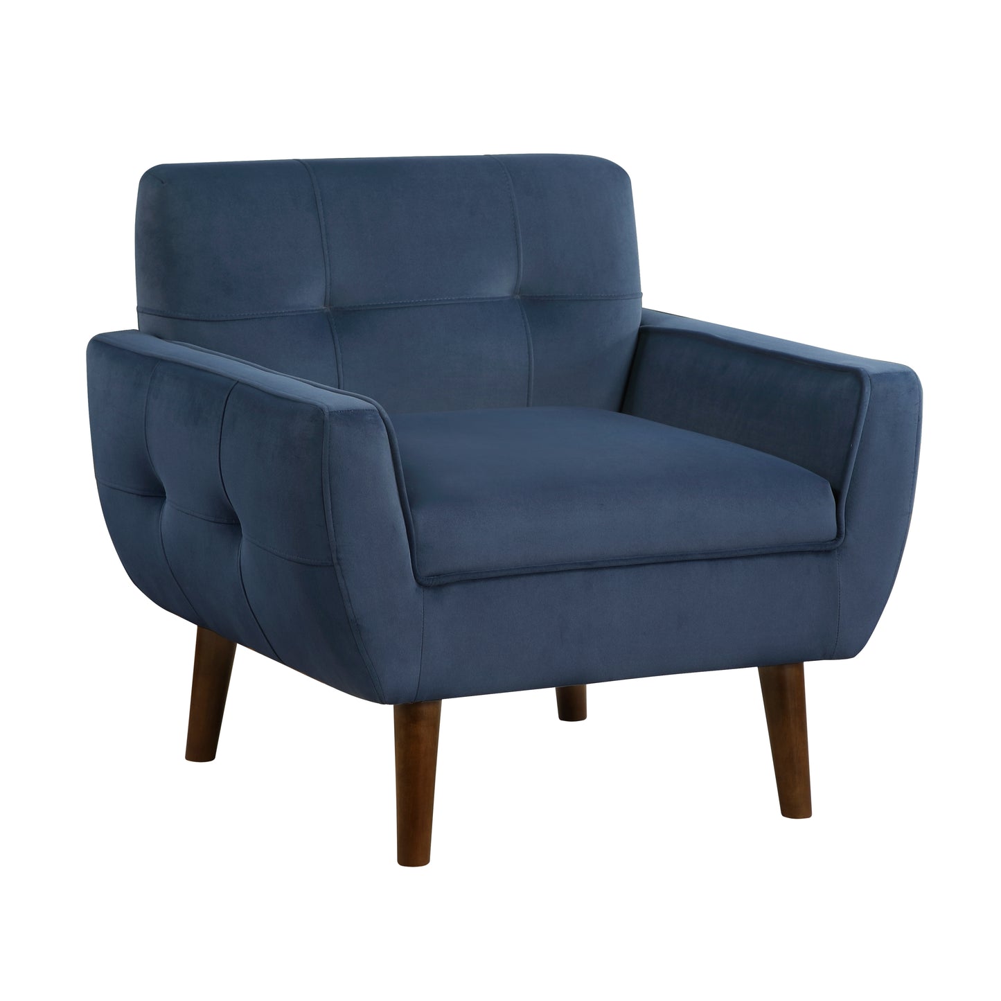 Homelegance Accent Chairs in Blue Velvet 1298BU-1