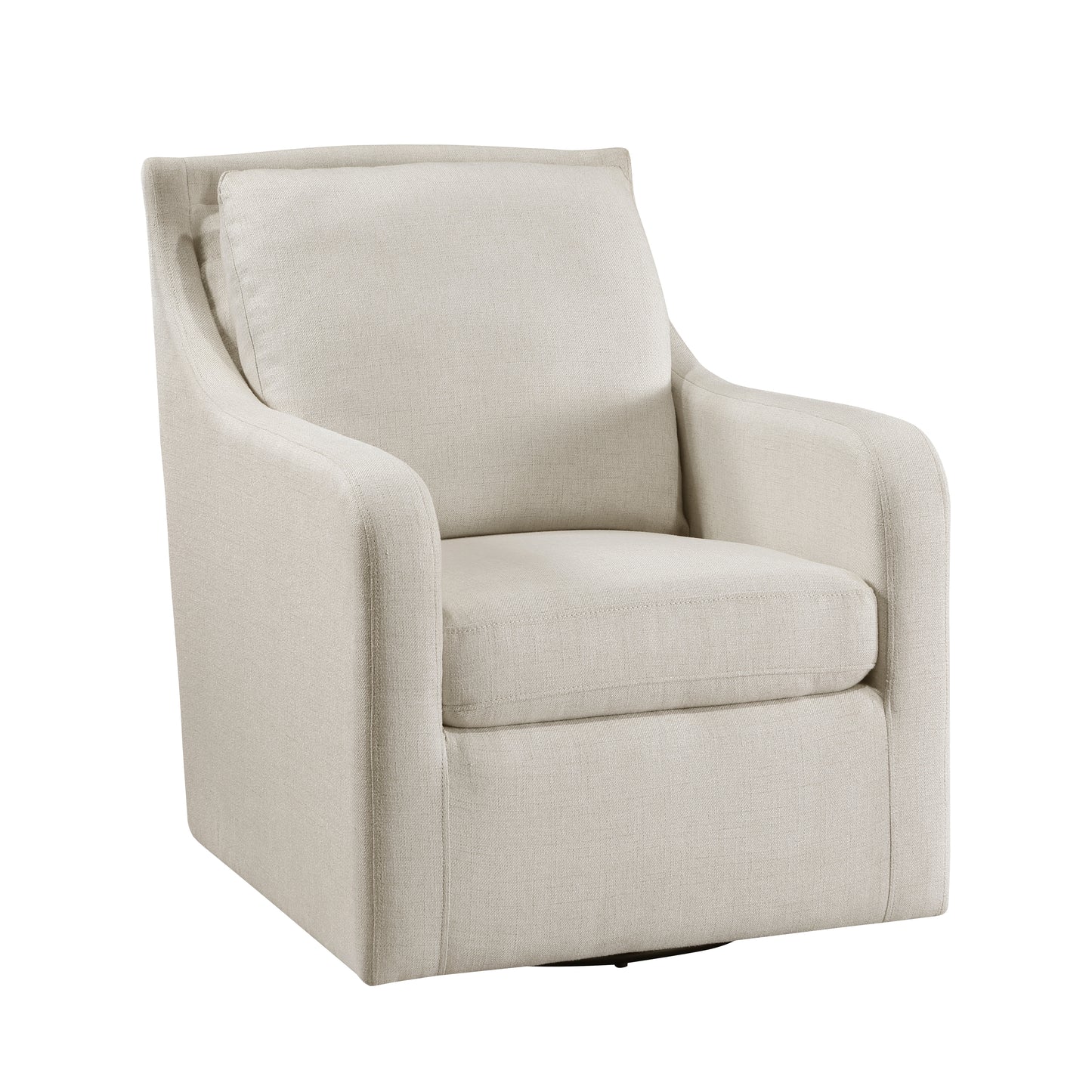 Homelegance Claymont Swivel Accent Chair in Textured Beige Fabric 1299BEG-1