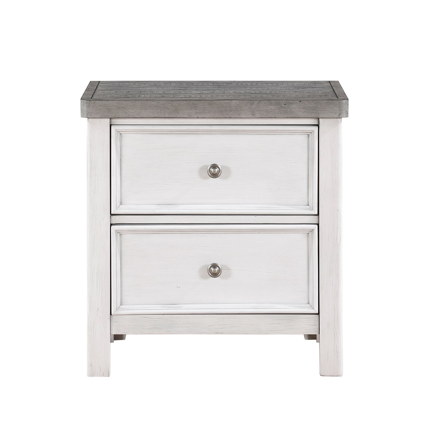 Homelegance Ambrose Nightstand Antique White Gray 1303-4