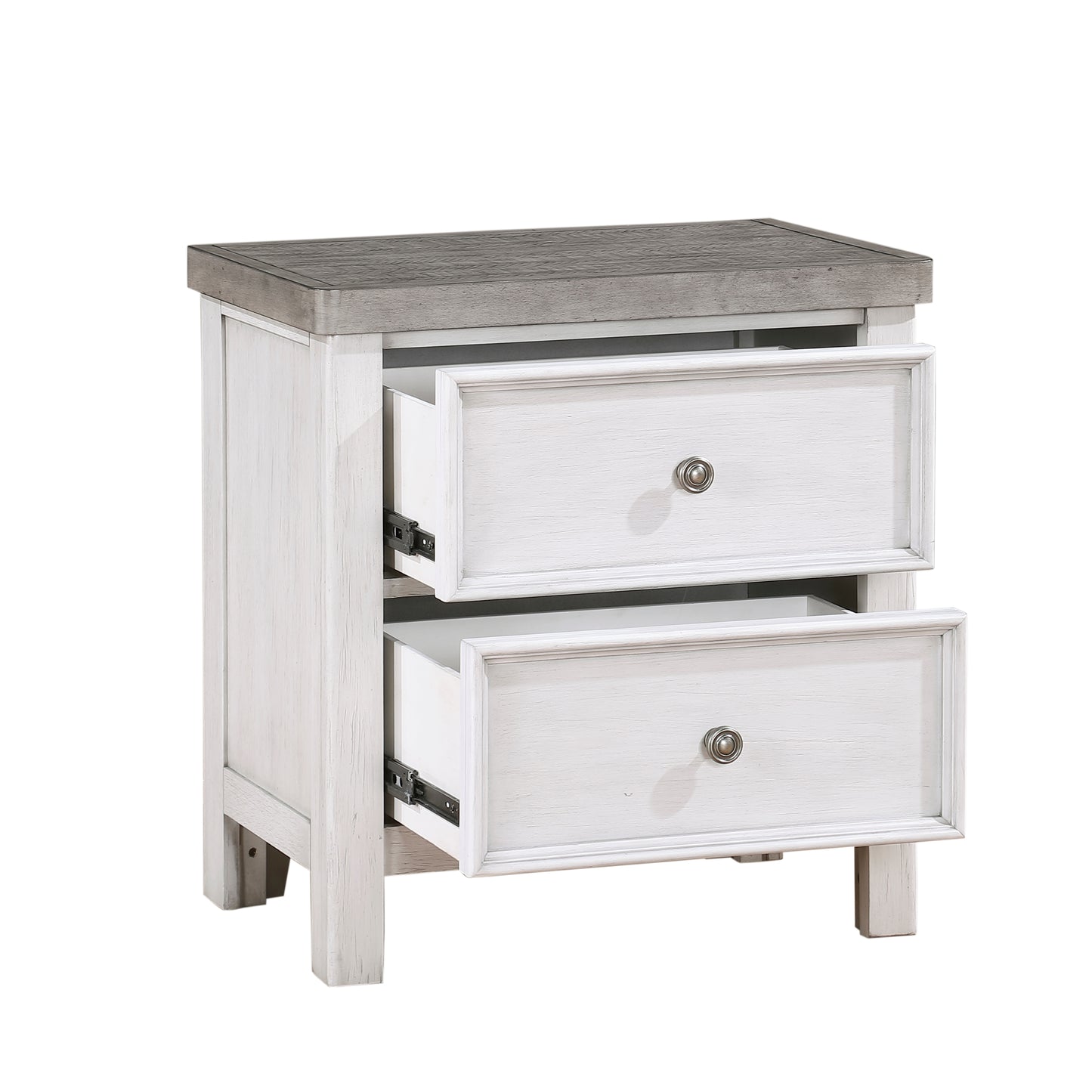 Homelegance Ambrose Nightstand Antique White Gray 1303-4