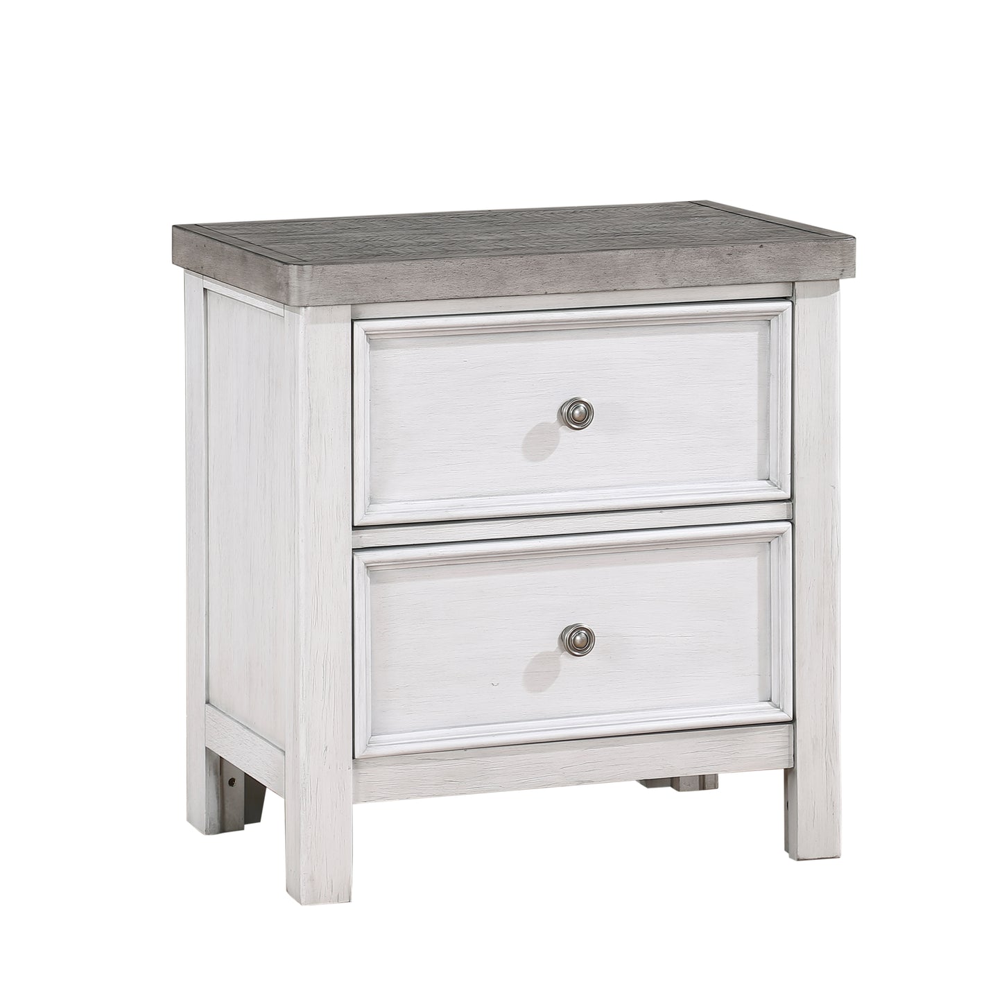 Homelegance Ambrose Nightstand Antique White Gray 1303-4