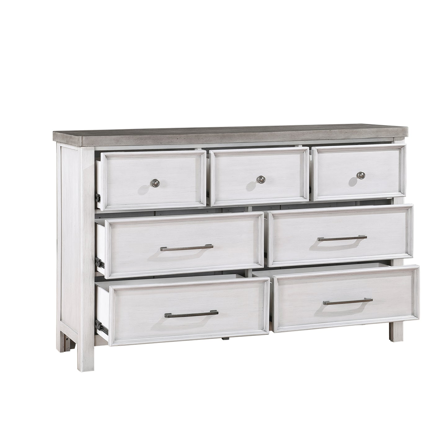 Homelegance Ambrose Dresser Antique White Gray Finish 1303-5