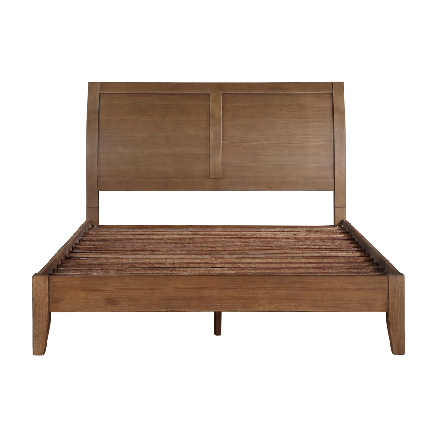 Homelegance Queen Bed Evans Light Brown Sleigh Headboard Platform 1314-1