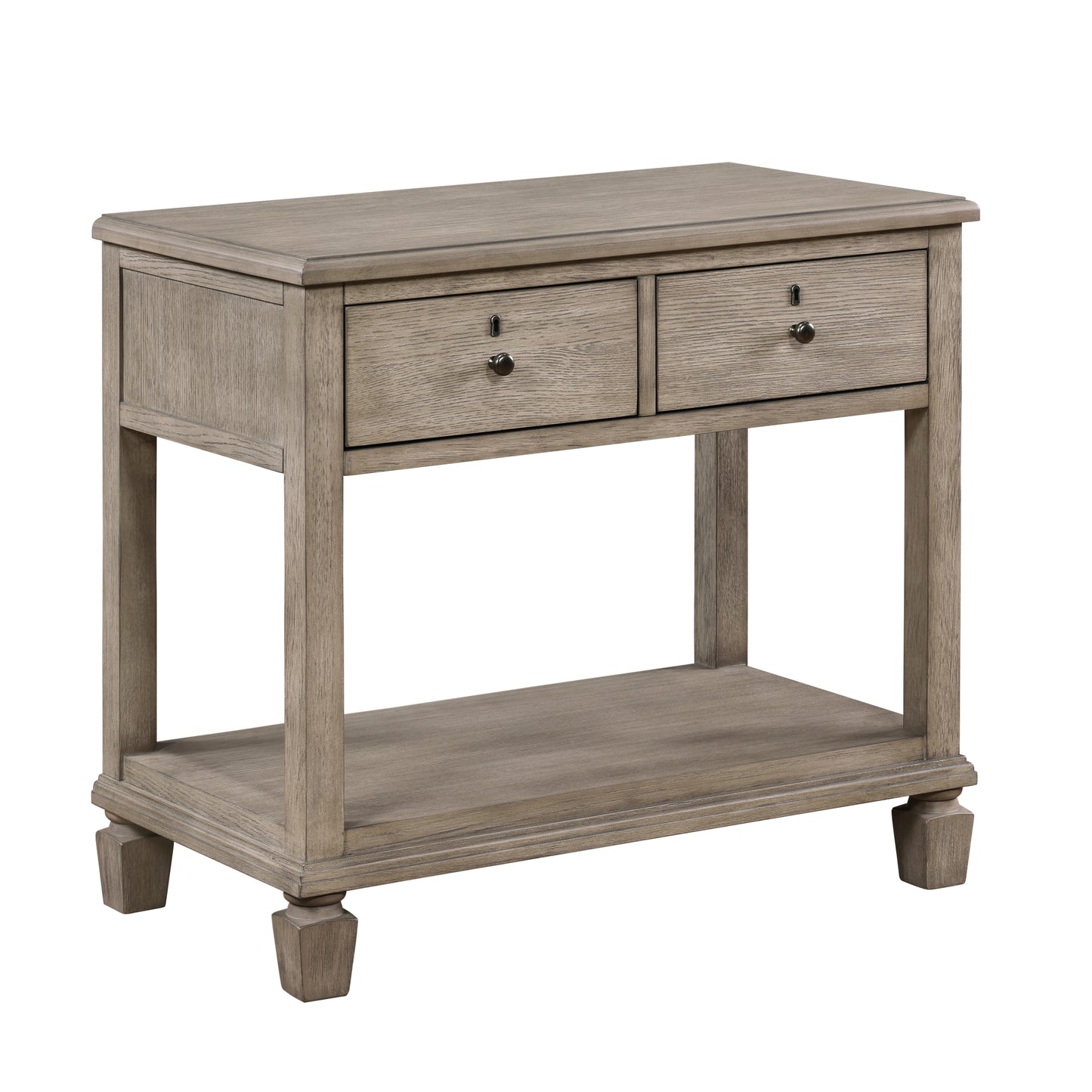 Homelegance Nightstand Marceline Gray Oak Finish Elegant Bedroom Storage 1316-4