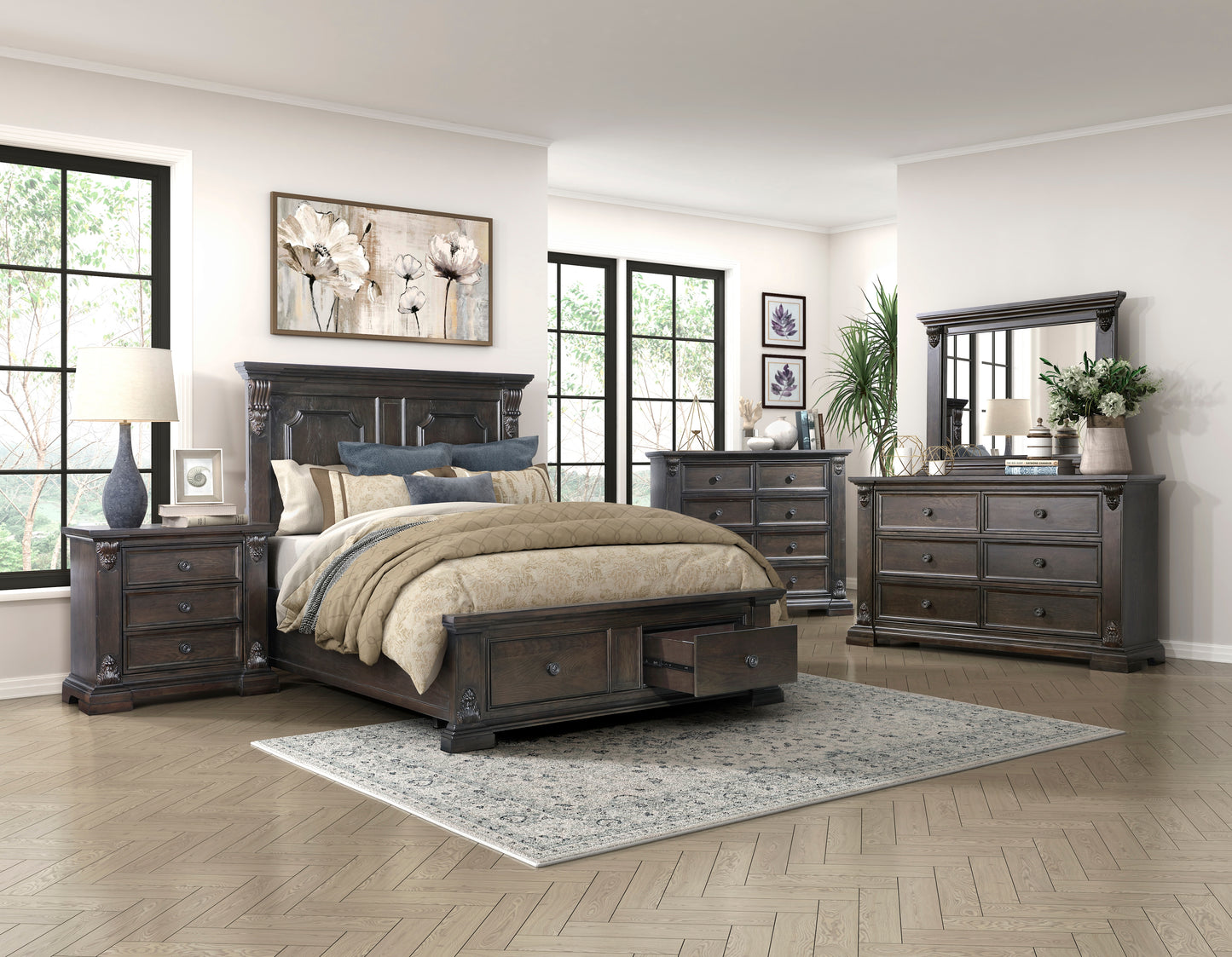 Homelegance Chest Espresso Cornwall Finish Elegant Storage Solution 1325-9