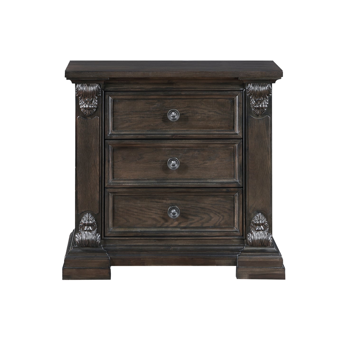Homelegance Nightstand Cornwall Espresso Finish Elegant Bedroom Furniture 1325-4