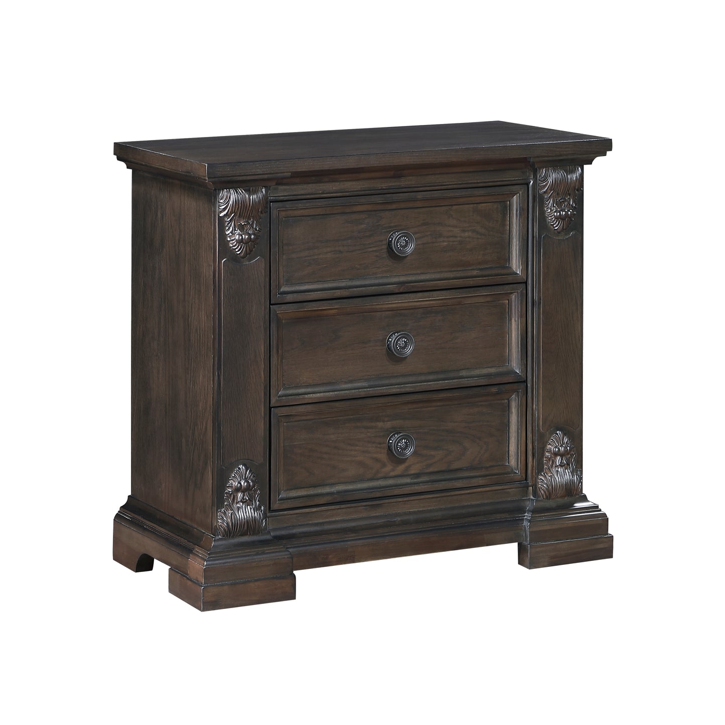 Homelegance Nightstand Cornwall Espresso Finish Elegant Bedroom Furniture 1325-4